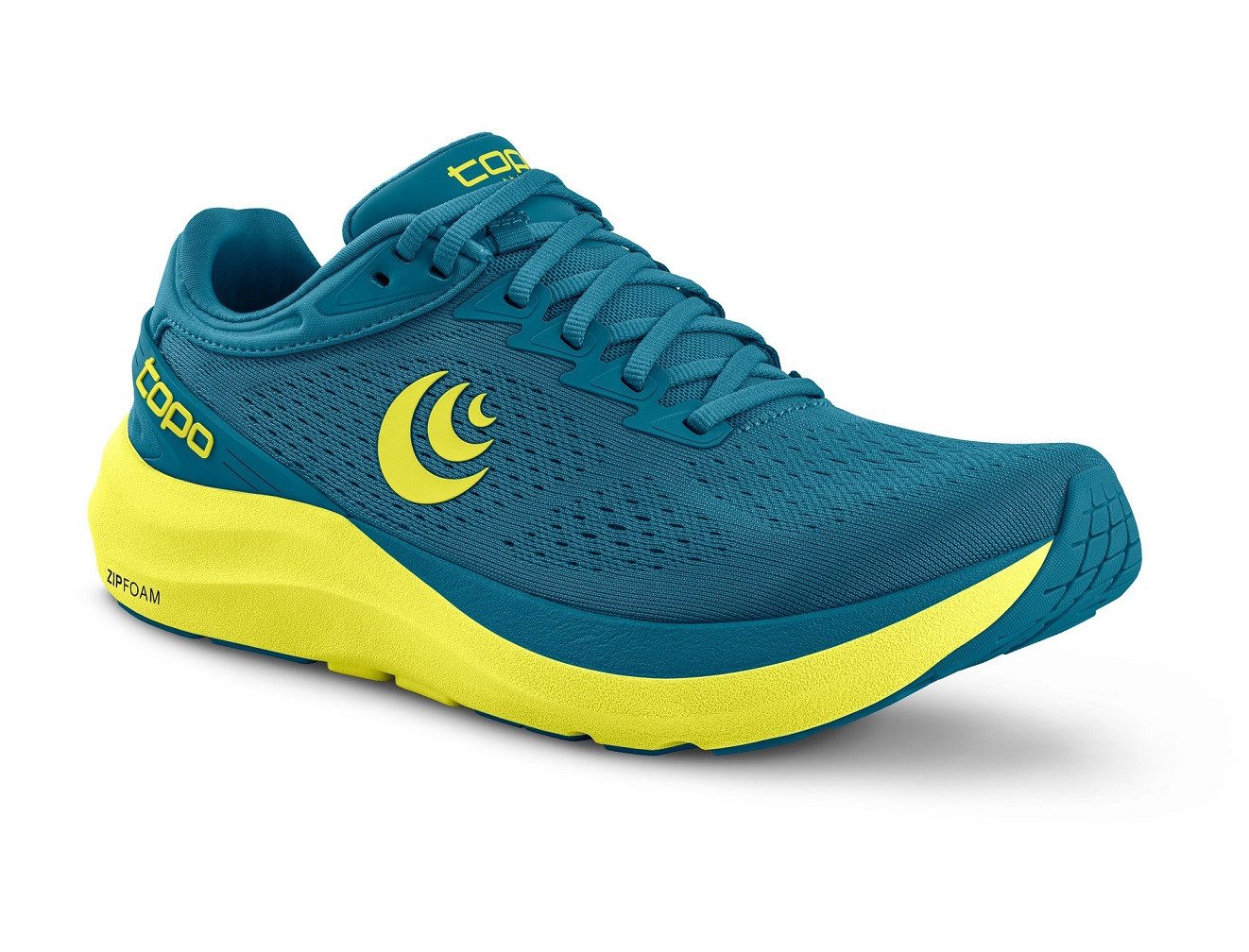 Topo Phantom 3 (Dämpfung, breitere Zehenbox) blau/lime Herren Laufschuh