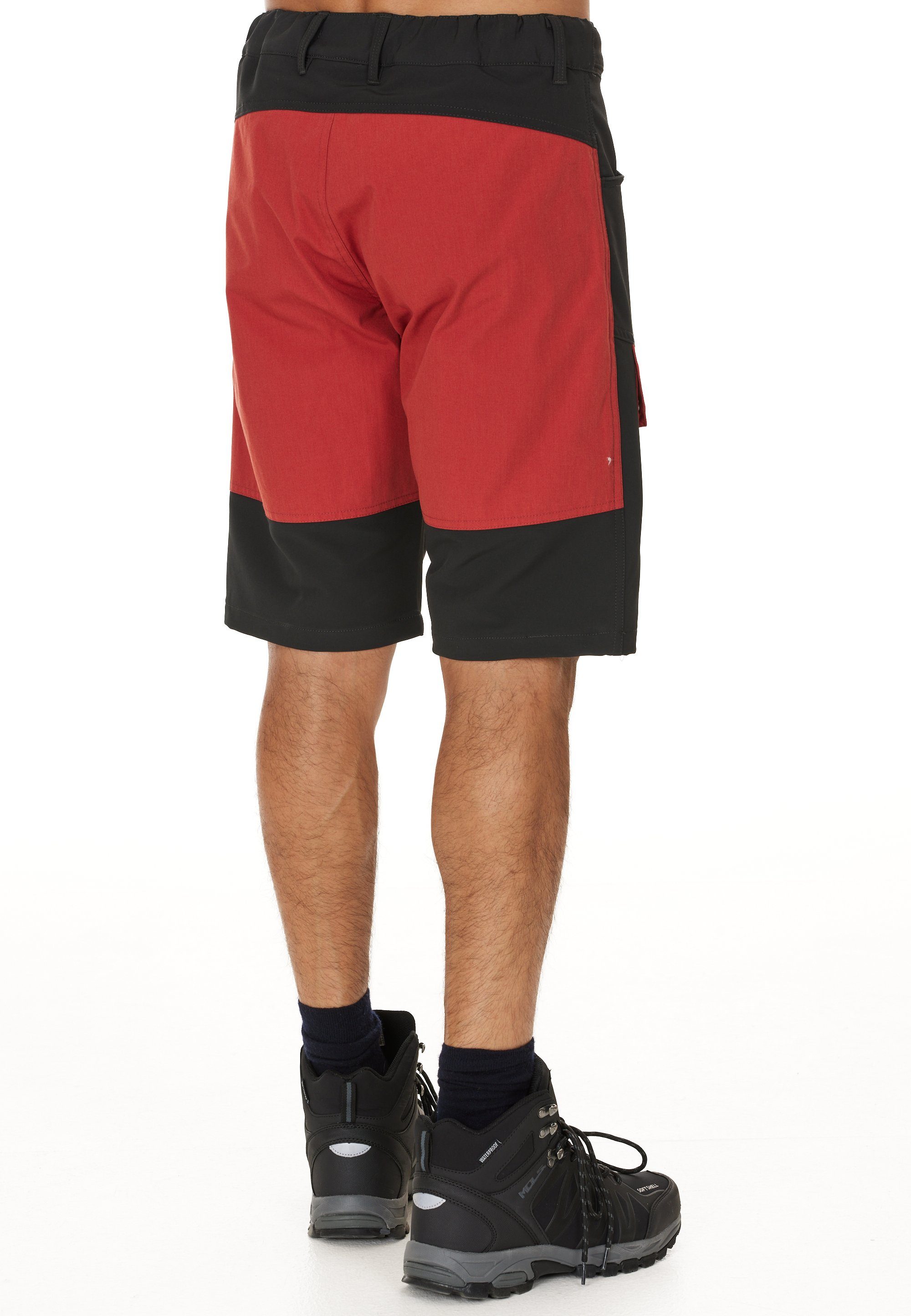 WHISTLER Shorts ERIC mit Funktionsstretch schwarz-rot atmungsaktivem