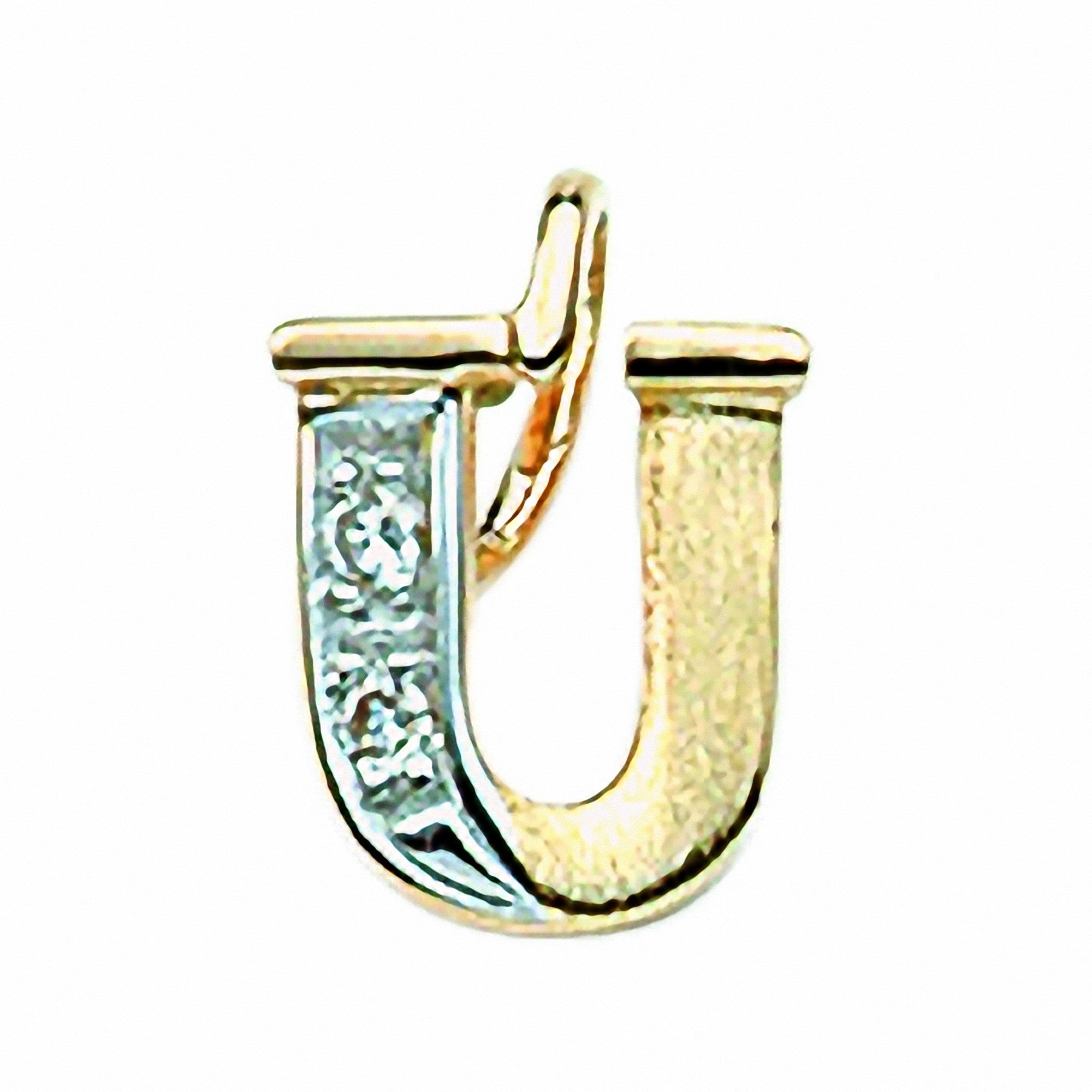 Adelia´s Namenskette Halskette - Namenskette mit Buchstabenanhänger U mit Diamant aus, Schmuckset mit bis 45 cm stufenlos verstellbarer 925 Silber Halskette