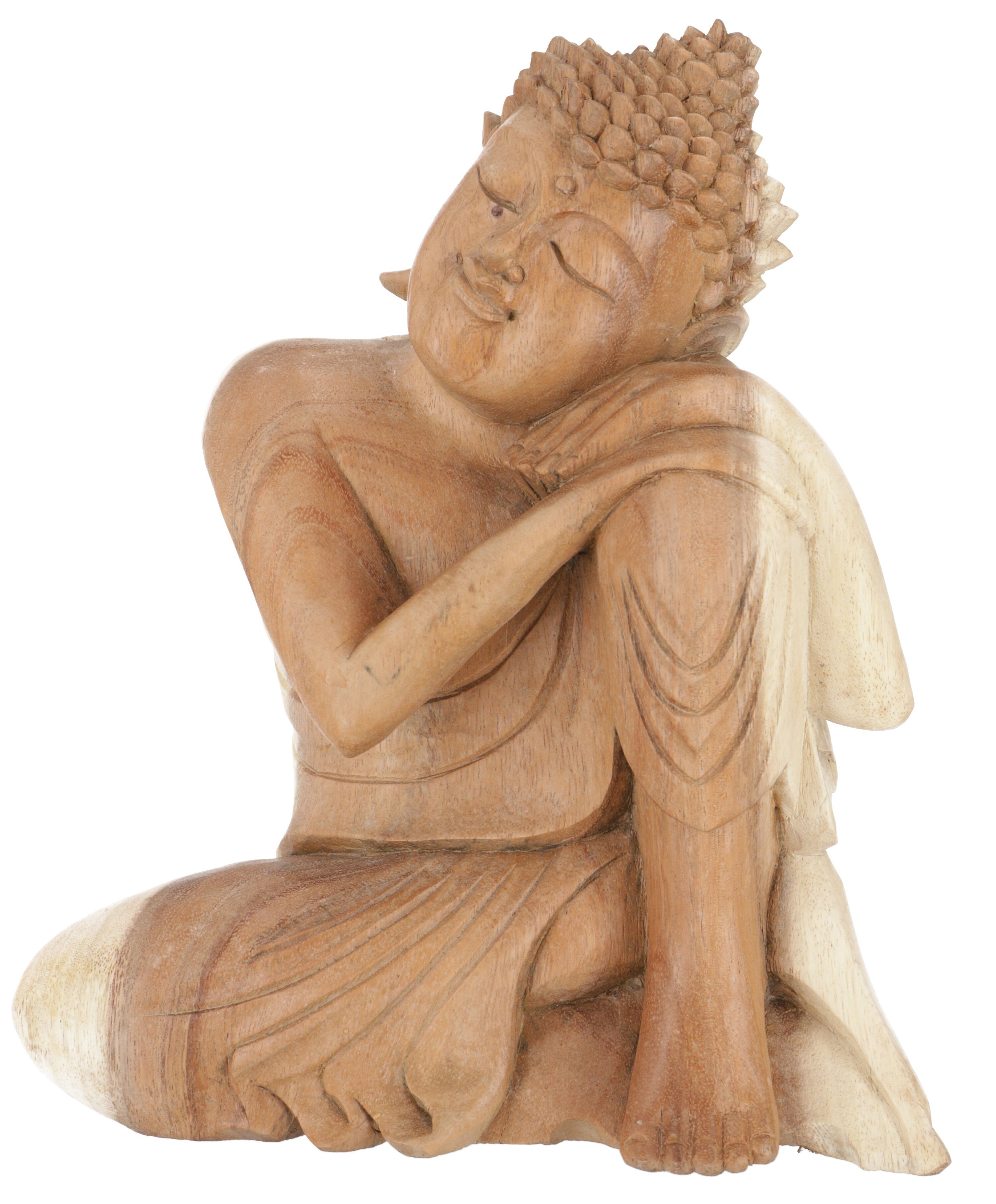 Buddha Guru-Shop Statue, Sitzender Holzbuddha,.. Buddhafigur