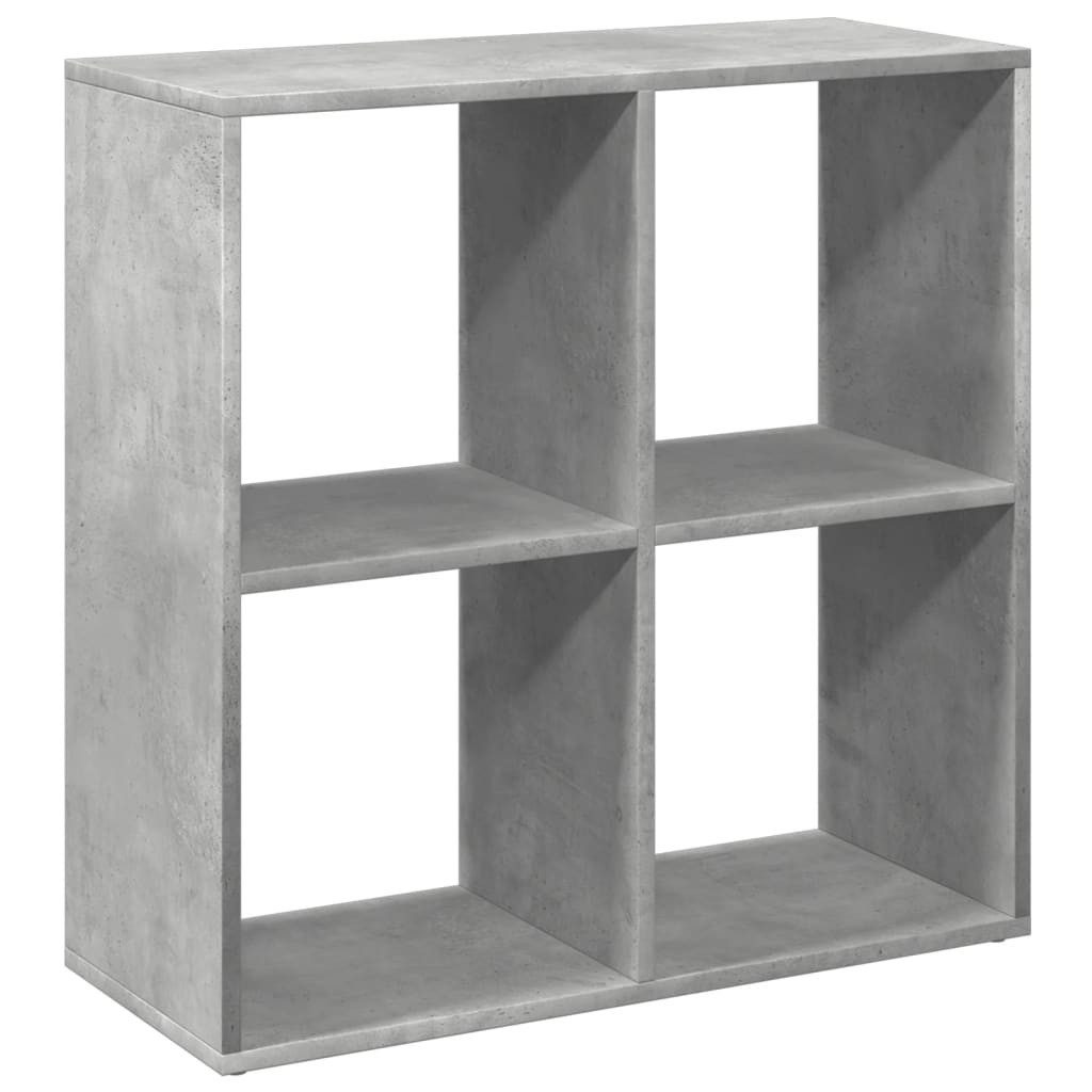 vidaXL Bücherregal Raumteiler-Bücherregal Betongrau 69,5x29x69,5 cm Holzwerkstoff, 1-tlg.