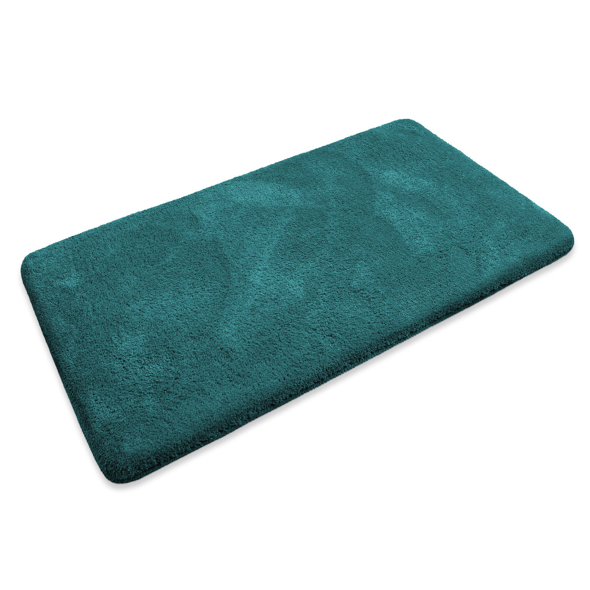 OTTO home Badematte Neele, Höhe 20 mm, rutschhemmend beschichtet, schnell trocknend, Polyester, rechteckig, Badteppich, getuftet, modern, Uni, antirutsch, flauschig, Hochflor