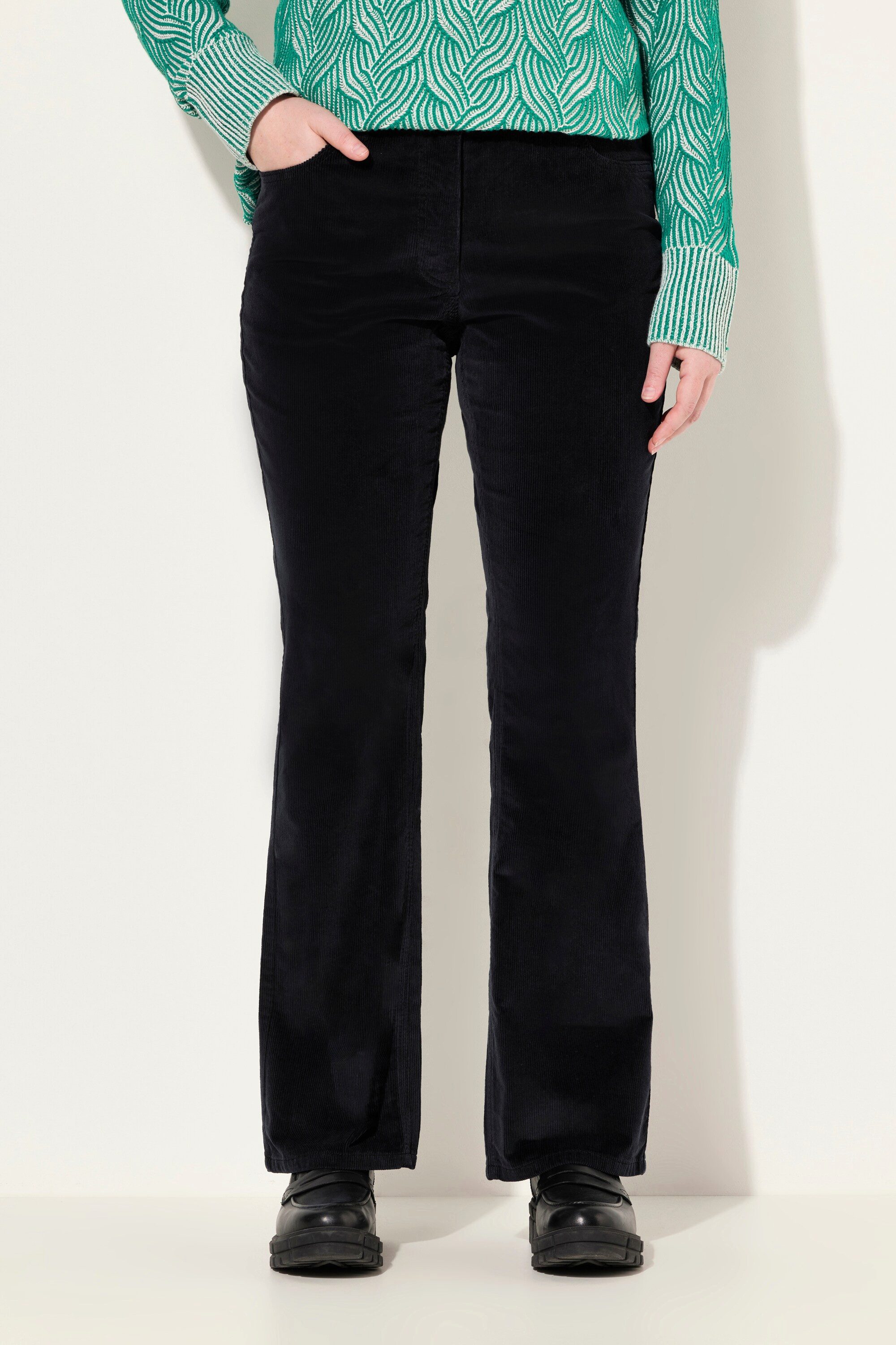 Ulla Popken Regular-fit-Jeans Cordhose Marie Bootcut günstig online kaufen