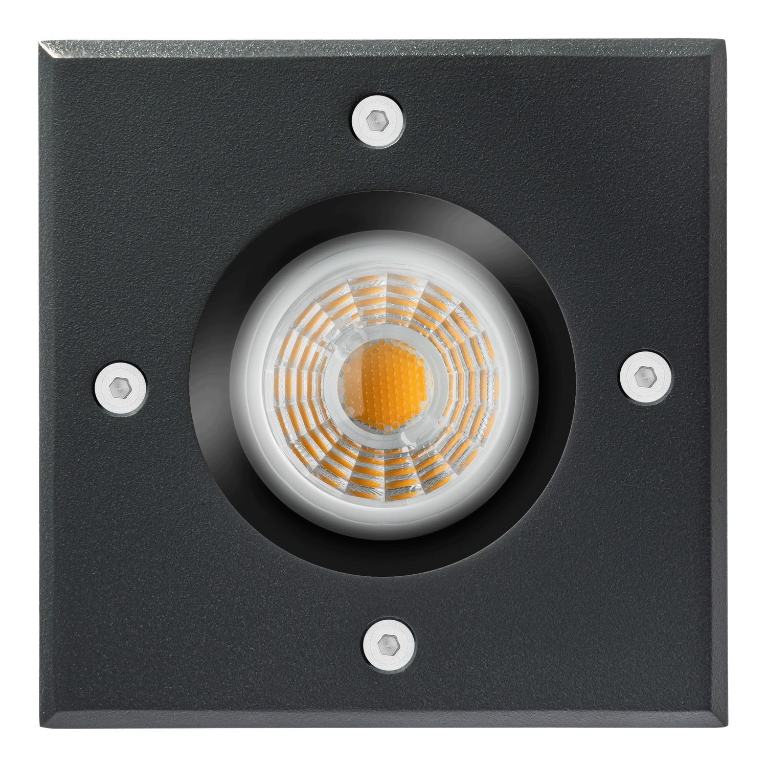 RAL7016 - LED Set Anthrazit Dimmbar Einbaustrahler Schwenkbar LED und Bodeneinbaustrahler LEDANDO