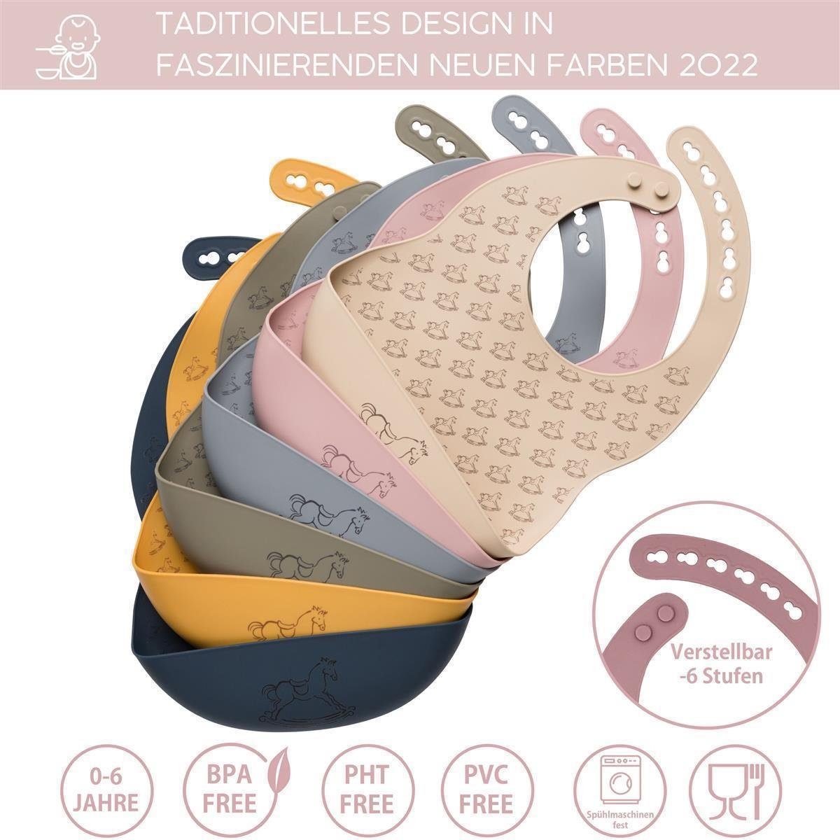 Auffangschale BPA/PVC/BPP-frei Design Pale SEI Baby Lätzchen Lätzchen - mit Mauve,