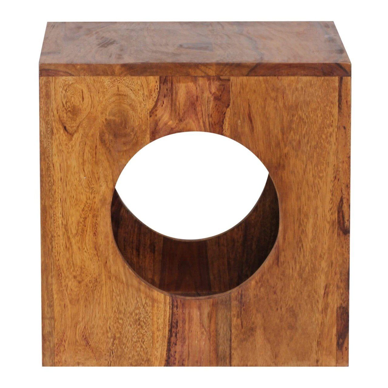 35x35 Cube furnicato Sheesham cm Beistelltisch MUMBAI Massivholz