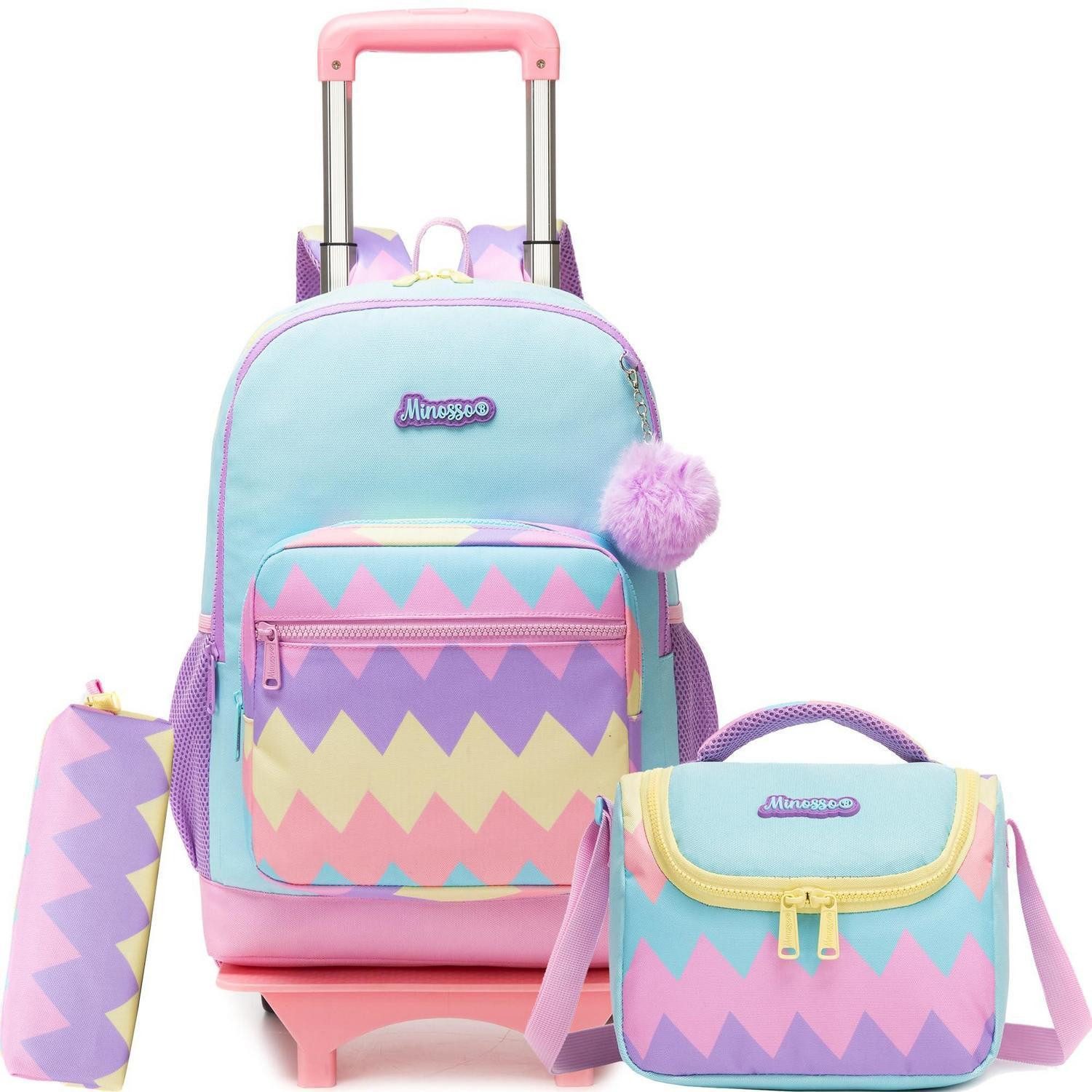 LuxusKollektion Schulranzen Schulrucksack Trolley Mädchen Blau Lila
