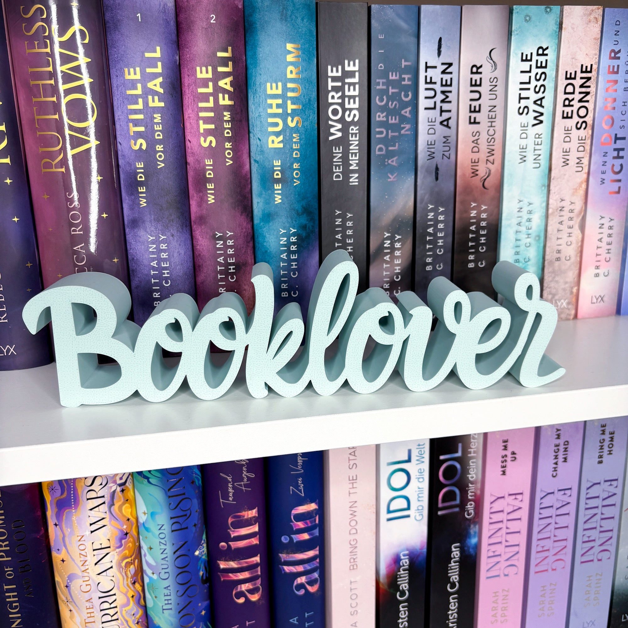 Der Krämer Deko-Schriftzug "Booklover" Buch-Aufsteller Bücherregal Dekoration