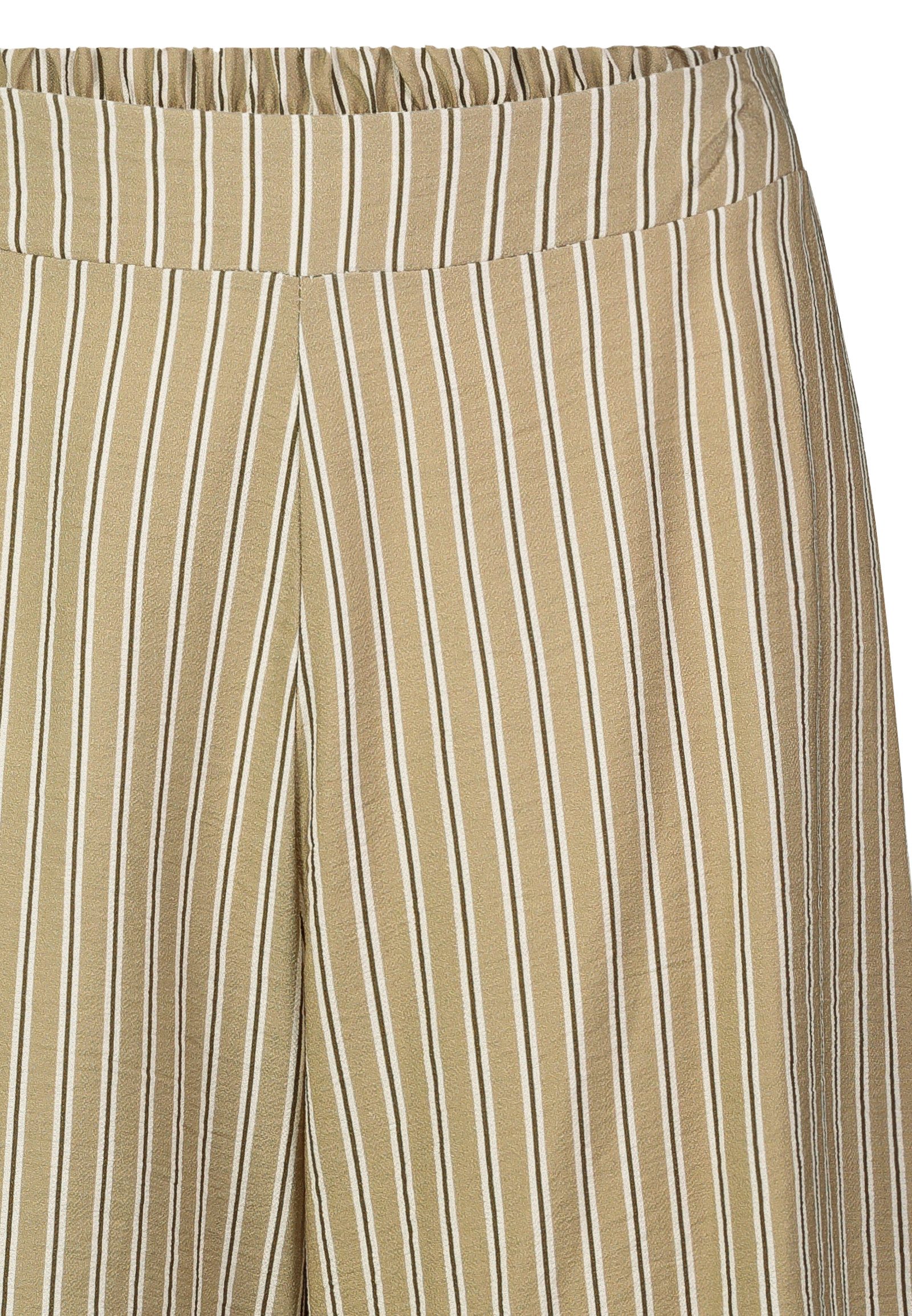 SUBLEVEL Stoffhose Modisches Streifenmuster mit elastischem Bund für Regular Fit gestreift elastisch durchgehend modisch-Style