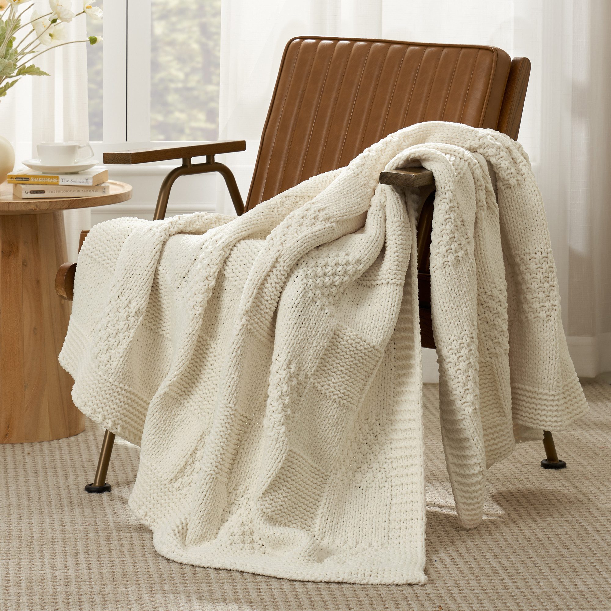 Amélie Home Tagesdecke Karierte Chenille Decke, günstig online kaufen