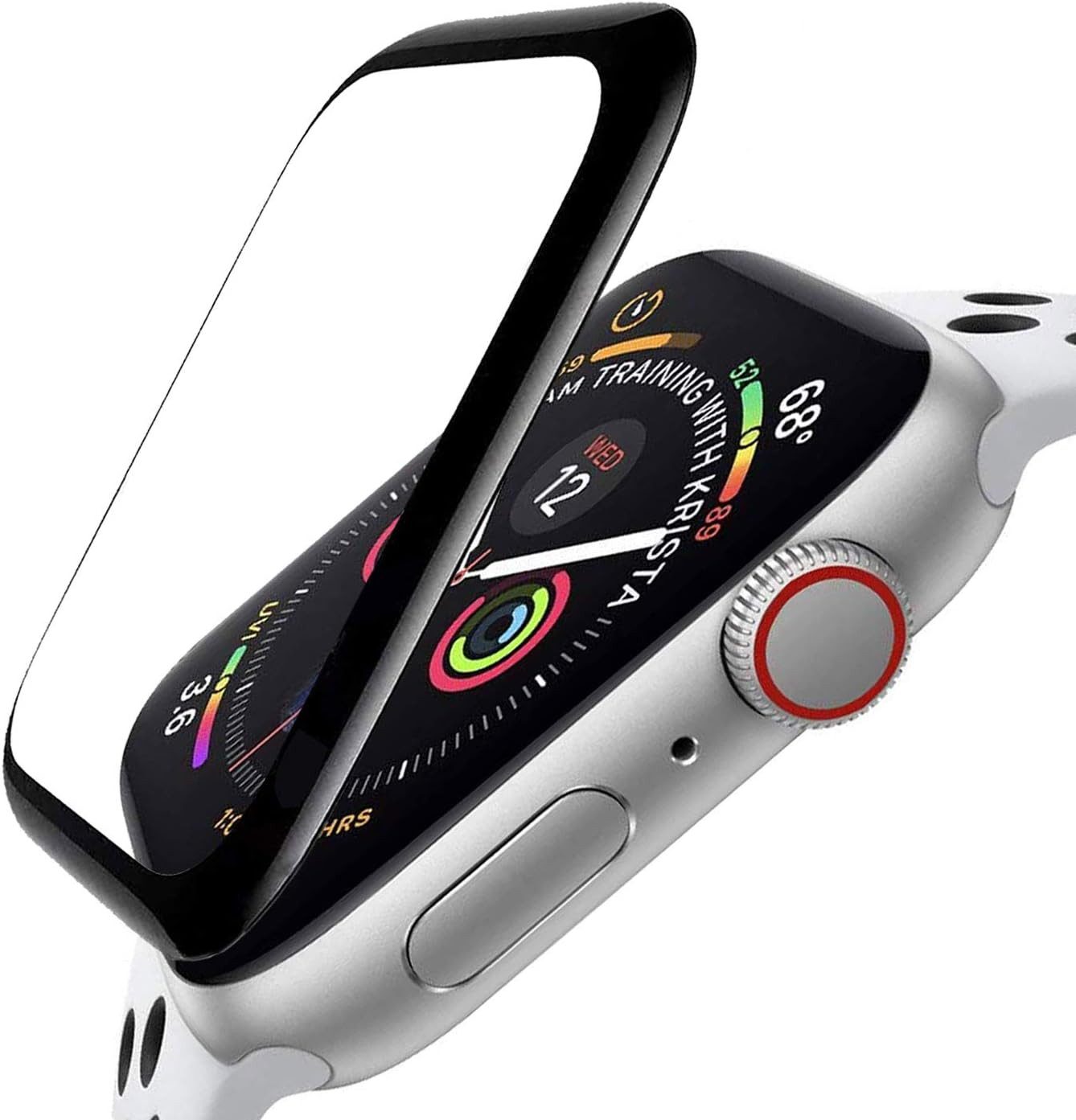 Ventarent Displayschutzfolie Schutzglas Schutzfolie mit Aufbringhilfe für Apple Watch Series 6 44 mm, Apple Watch Series 5 44 mm, Apple Watch Series 4 44 mm, Ap – Bild 3 von 5