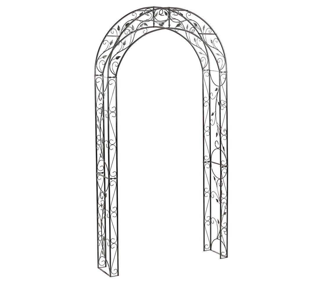 Dehner Rosenbogen Cornwall, 236 x 118 x 31 cm, Metall, nostalgische Rankhilfe für Rosen, wetterbeständig