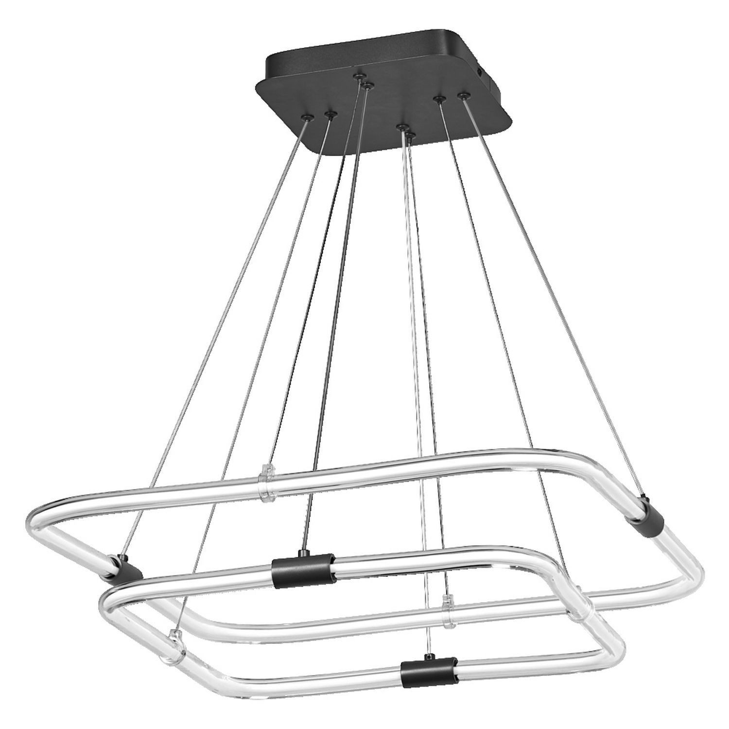 Licht-Erlebnisse Pendelleuchte DARENOL, LED fest integriert, Warmweiß, LED dimmbar H: max. 80 cm eckig 3000 K 2500 lm Modern
