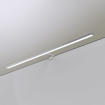 kalb Spiegelleuchte 100cm LED Badleuchte Badlampe Spiegellampe 230V, silbergrau, warmweiß