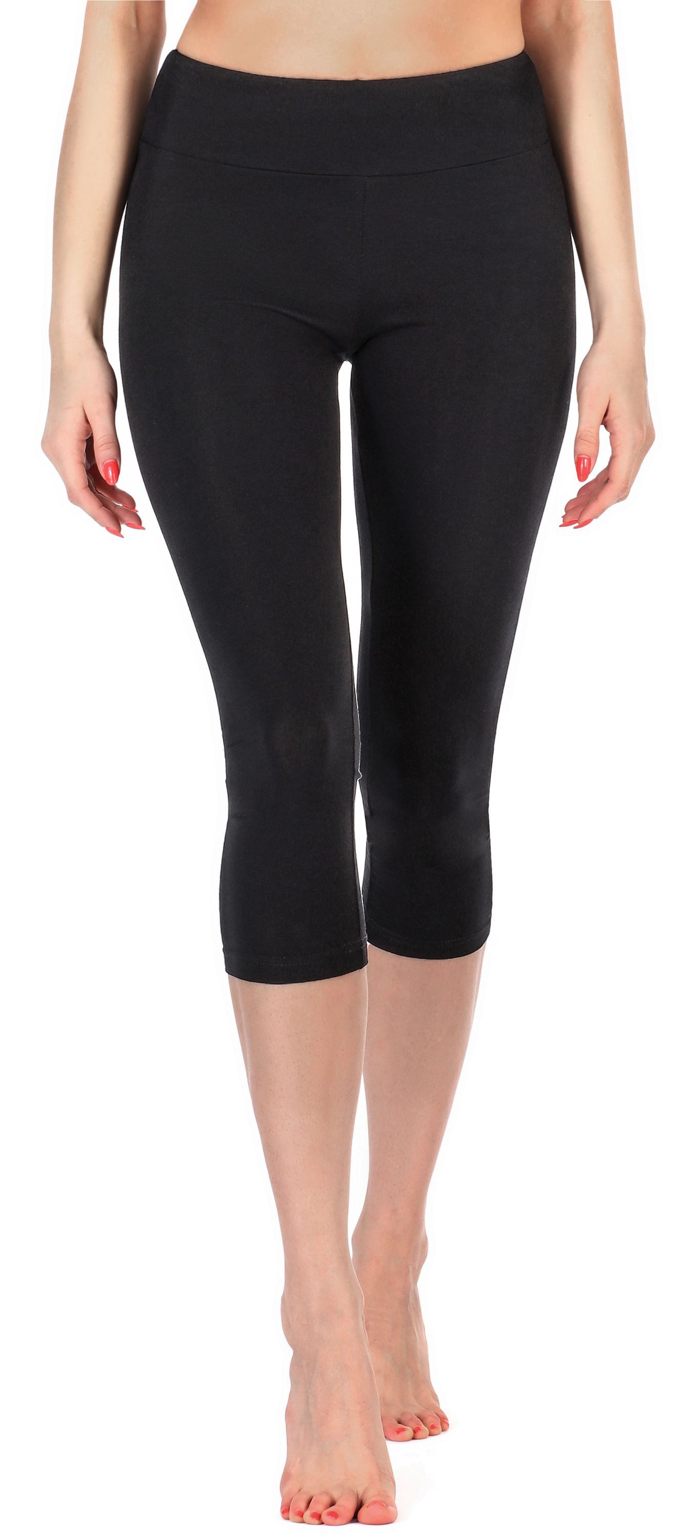 Leggings Damen Leggings Fitnesshose 3/4 aus Viskose MS10-220