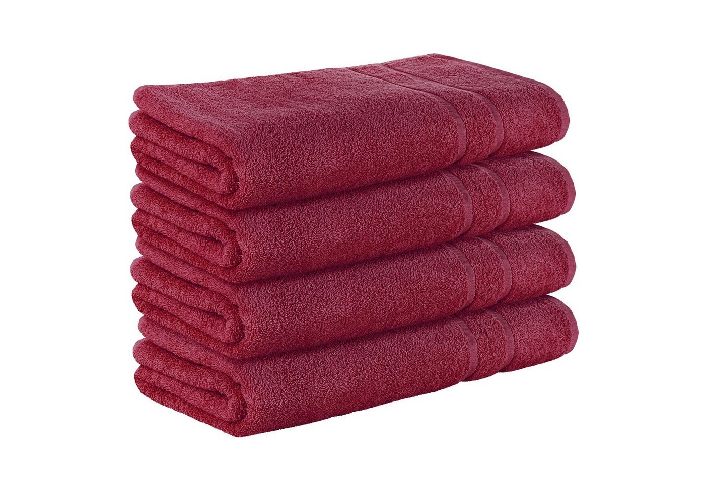 StickandShine Saunatuch 4er Set Premium Frottee Saunatücher 80x200 cm BORDEAUX Frottee