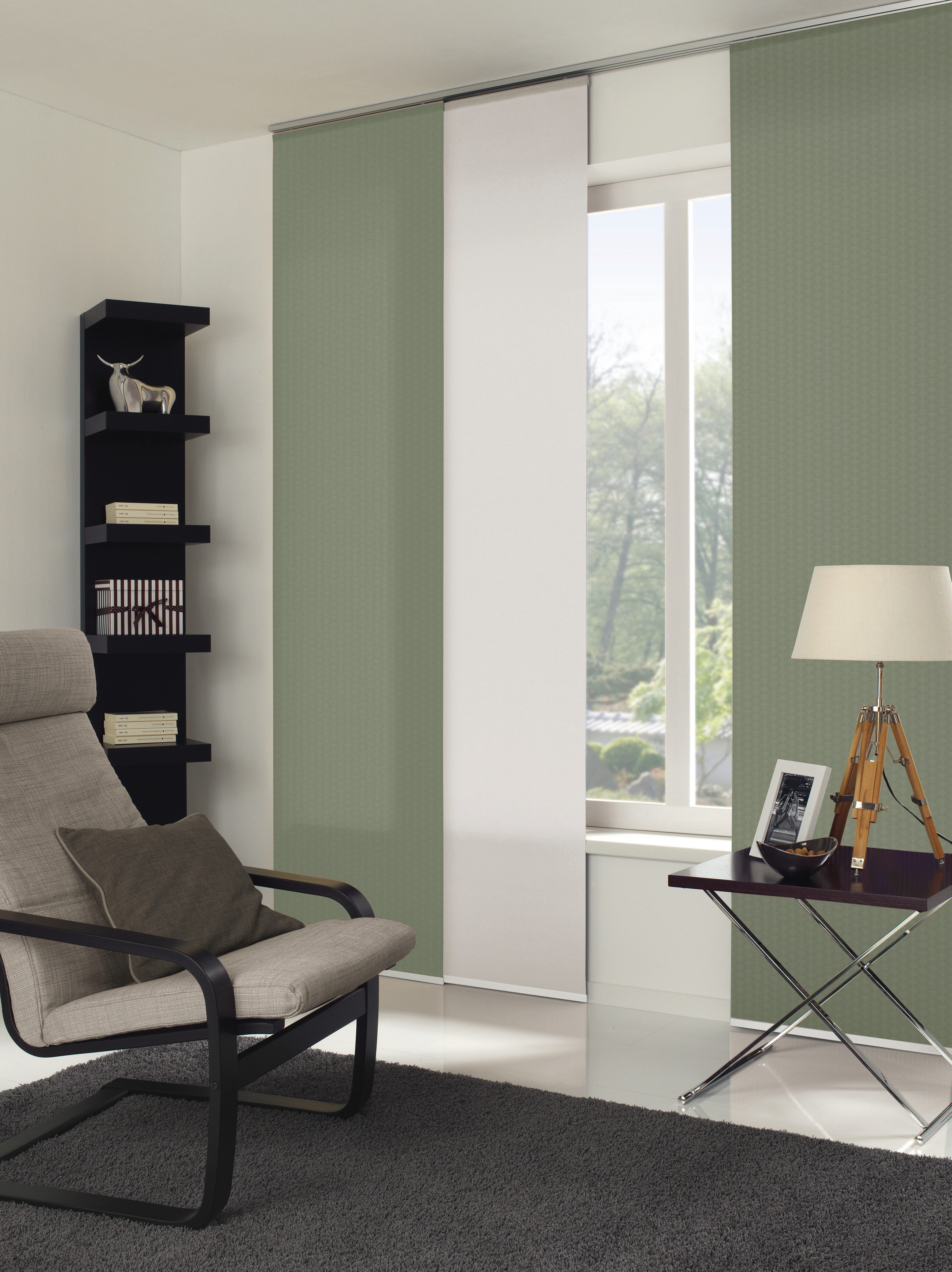 GARDINIA Schiebegardine Flächenvorhang Zen Silence (1 St), blickdicht, blic günstig online kaufen