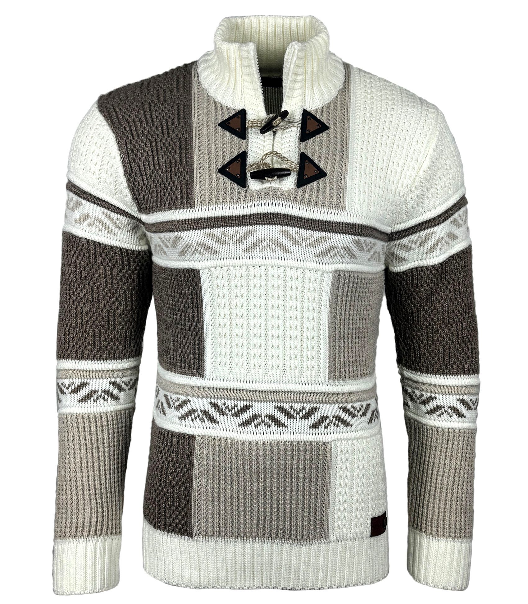 Baxboy Strickpullover Baxboy Herren Winter Stehkragen Reißverschluss Jacke günstig online kaufen