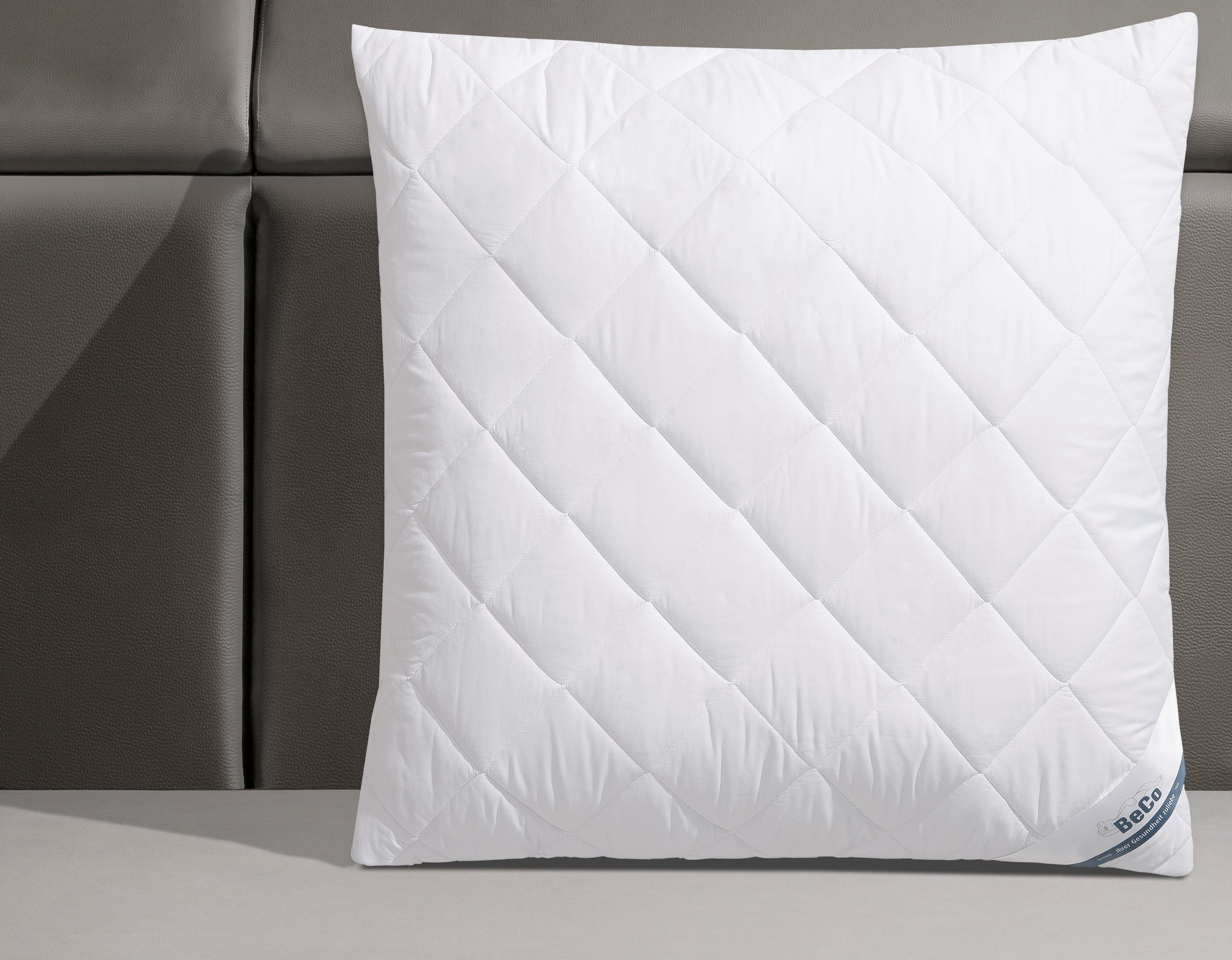 Beco Microfaserkissen Medibett, Kopfkissen, Füllung: Polyester, Bezug: Polyester oder Baumwolle, Seitenschläfer, Bauchschläfer, Rückenschläfer, Kissen 40x80 cm, 80x80cm, Allergiker geeignet (Hausstauballergiker)