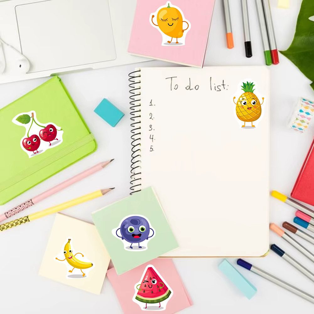 Ware aus aller Welt Aufkleber 500 Obst Sticker Geschenkaufkleber selbstklebend Vorratshaltung, (500tlg)