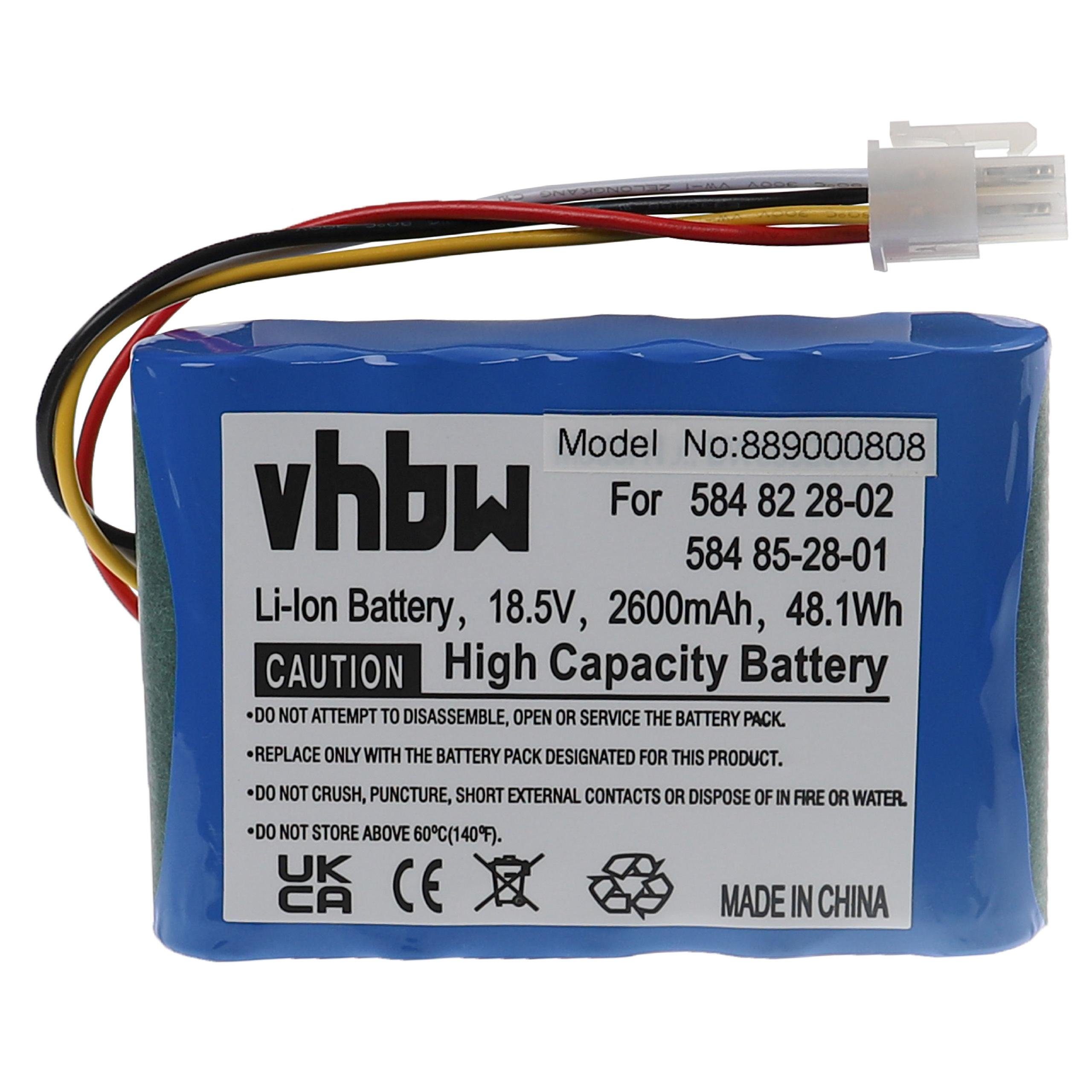 vhbw kompatibel mit Husqvarna (18,5 V) 310 Li-Ion Akku (2018) 2600 Automower mAh