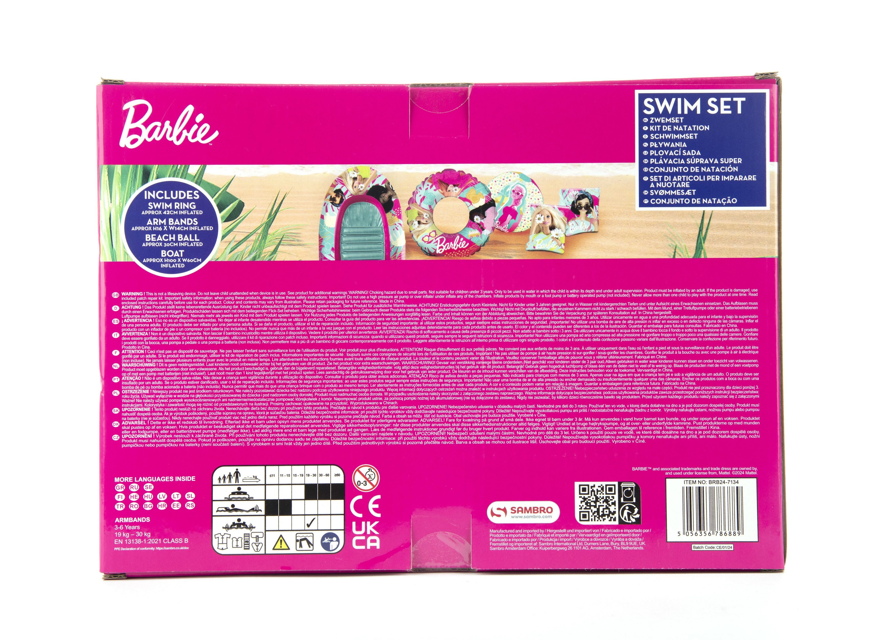 Barbie Badespielzeug Schwimmset mit Boot für Kinder 4-teiliges Set (4-tlg)