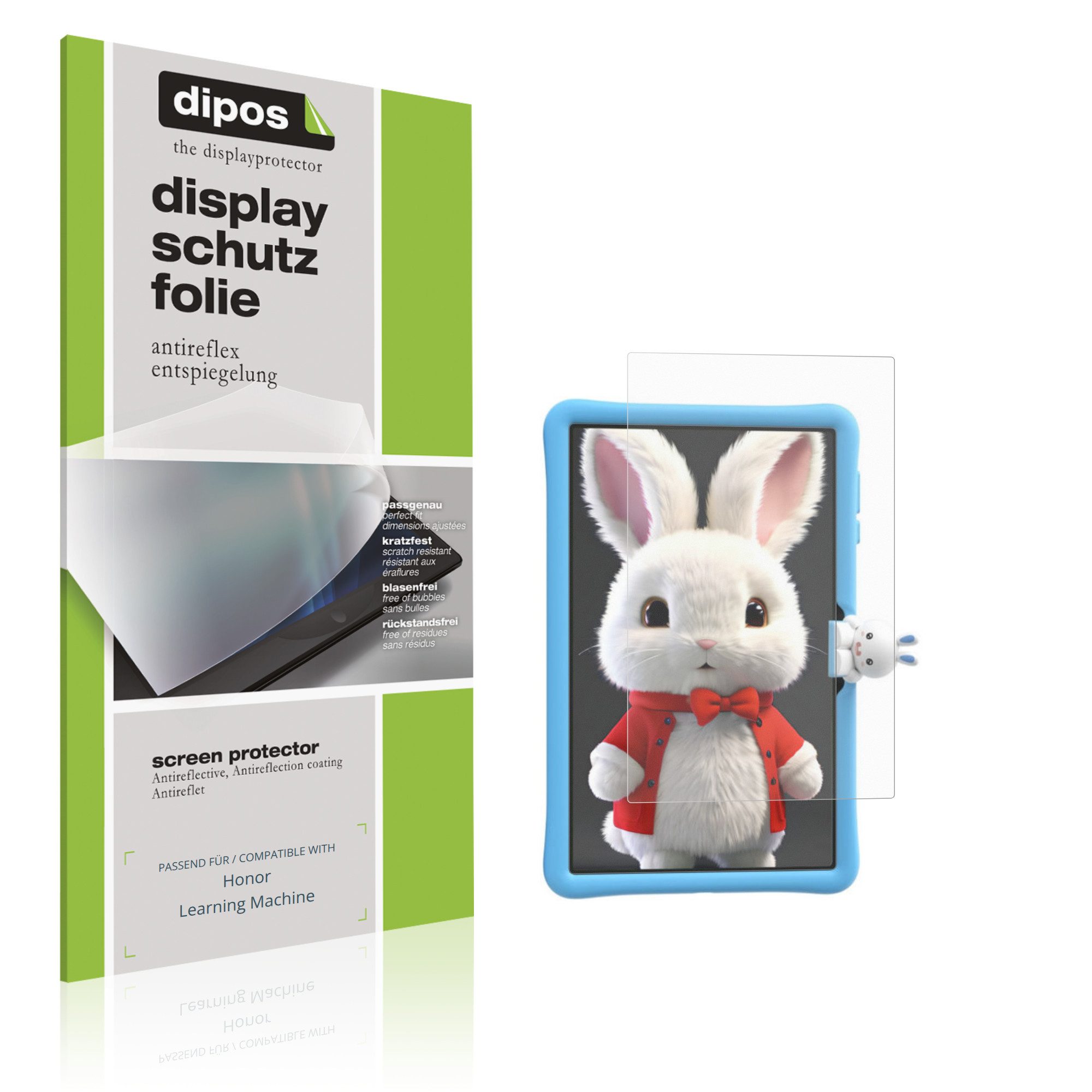 dipos Displayschutzfolie Schutzfolie für Honor Learning Machine, 2 Stück, Displayschutz Schutz Folie Made in Germany