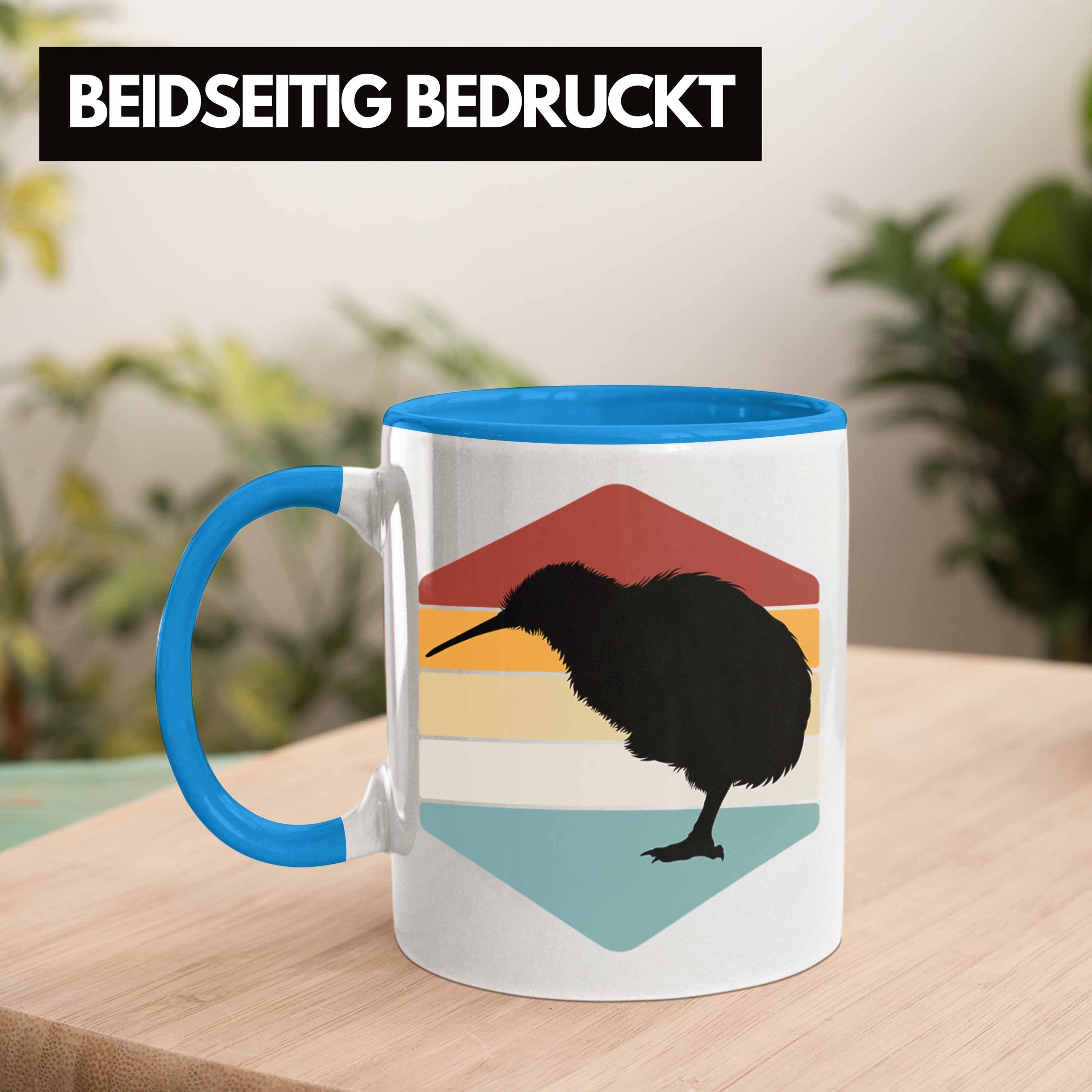 Tasse Geschenkid Tier Trendation Blau Tasse Neuseeland Geschenk Kiwi Newzeeland Auslandsjahr