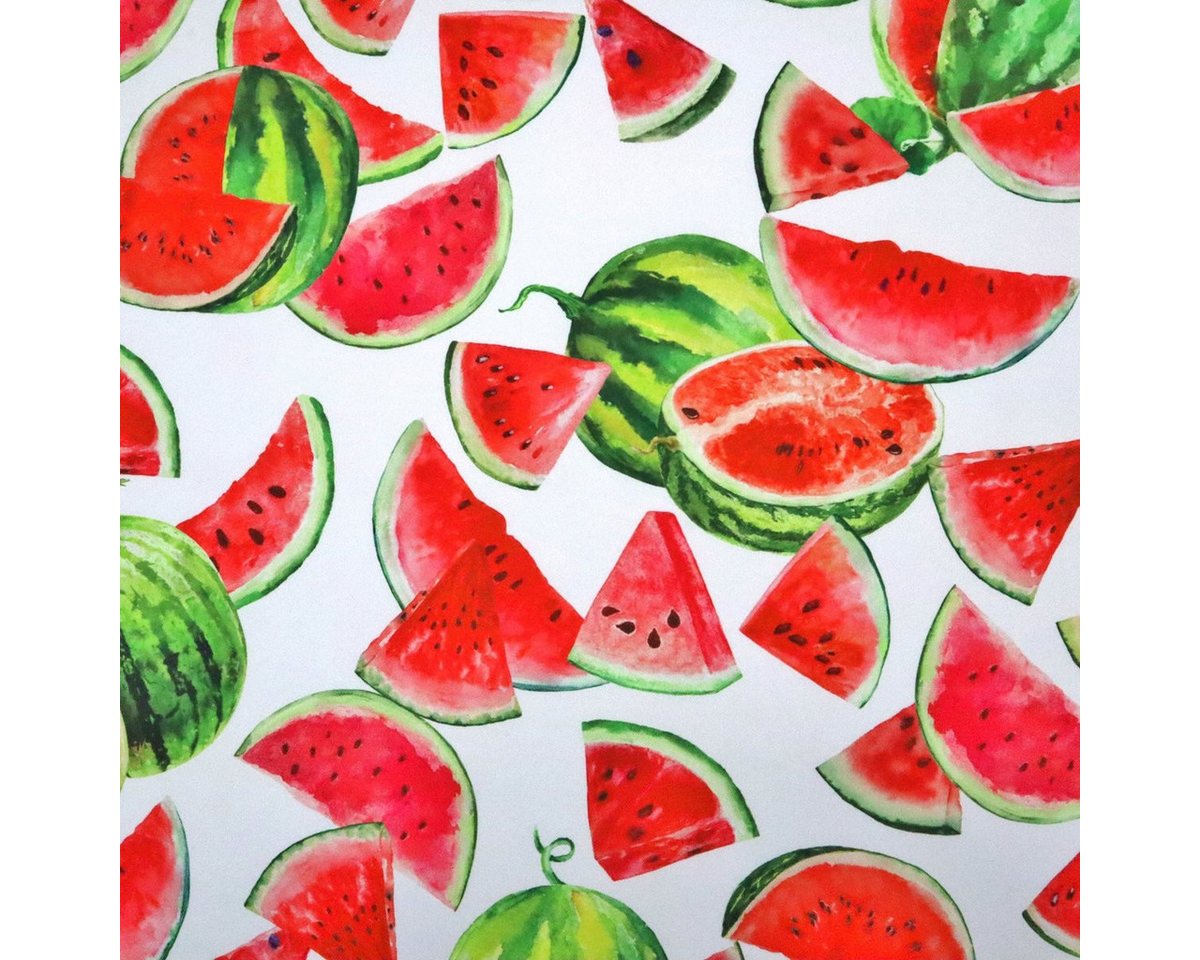 Thumbnail - Stofferia Stoff Dekostoff Panama Wassermelone Rot, Breite 160 cm, Meterware