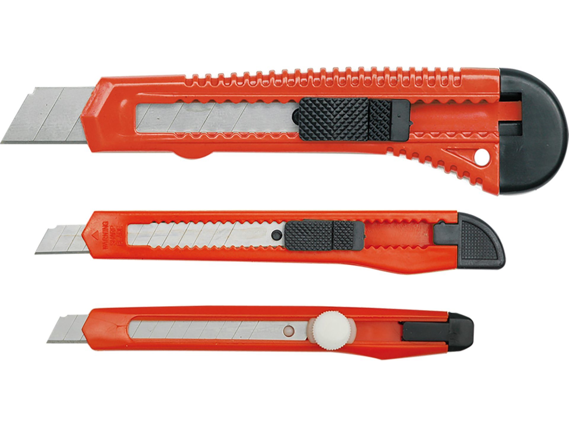 TRIZERATOP Cuttermesser Cutter-Messer Set mit Abbrechklingen, 3 Stück, (Cutter-Messer Set mit Abbrechklingen, 3 Stück, Cutter-Messer Set mit Abbrechklingen, 3 Stück), Qualitätswerkzeug