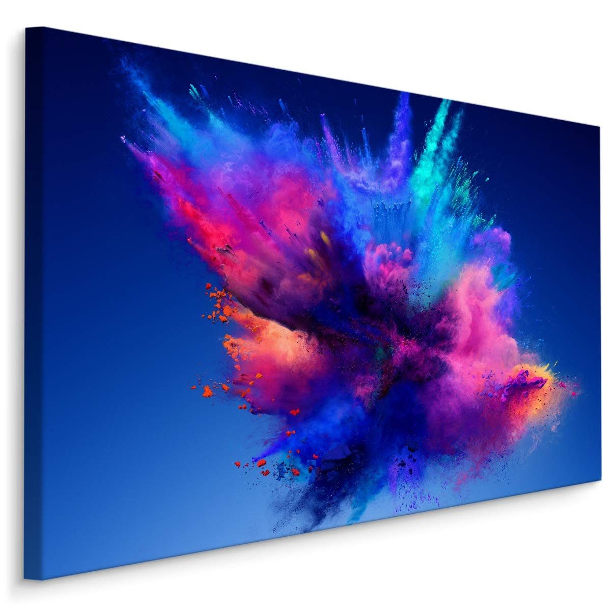 Muralo Leinwandbild Abstrakt – Leinwandbild Wandbild Kunstdruck Wohnzimmer, Abstrakt (1 St), Abstraktion Moderne Kunst – Minimalismus, 70 x 50 cm, aufhängefertig
