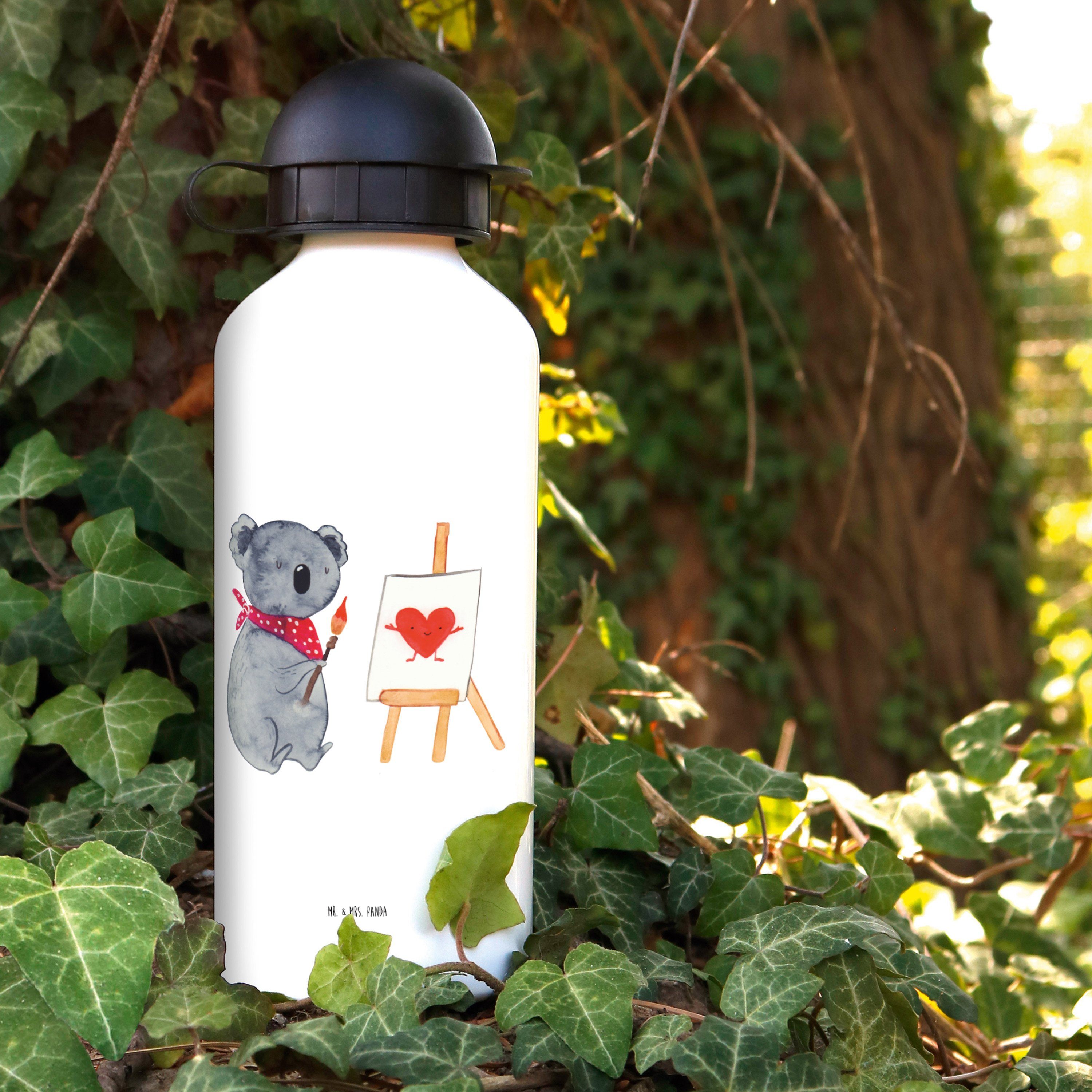 Liebe, Geschenk, - Kinder, Mr. Panda Kinder Künstler Koala - Trinkflasche Mrs. Weiß Trinkflasche, &
