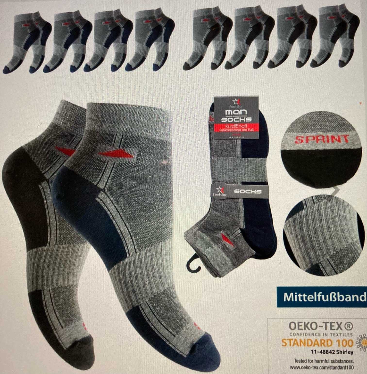 cwonlineshop Sneakersocken Herren Damen Sneaker Socken Quarter Sport Socken(A41963) (Paar, 8-Paar)