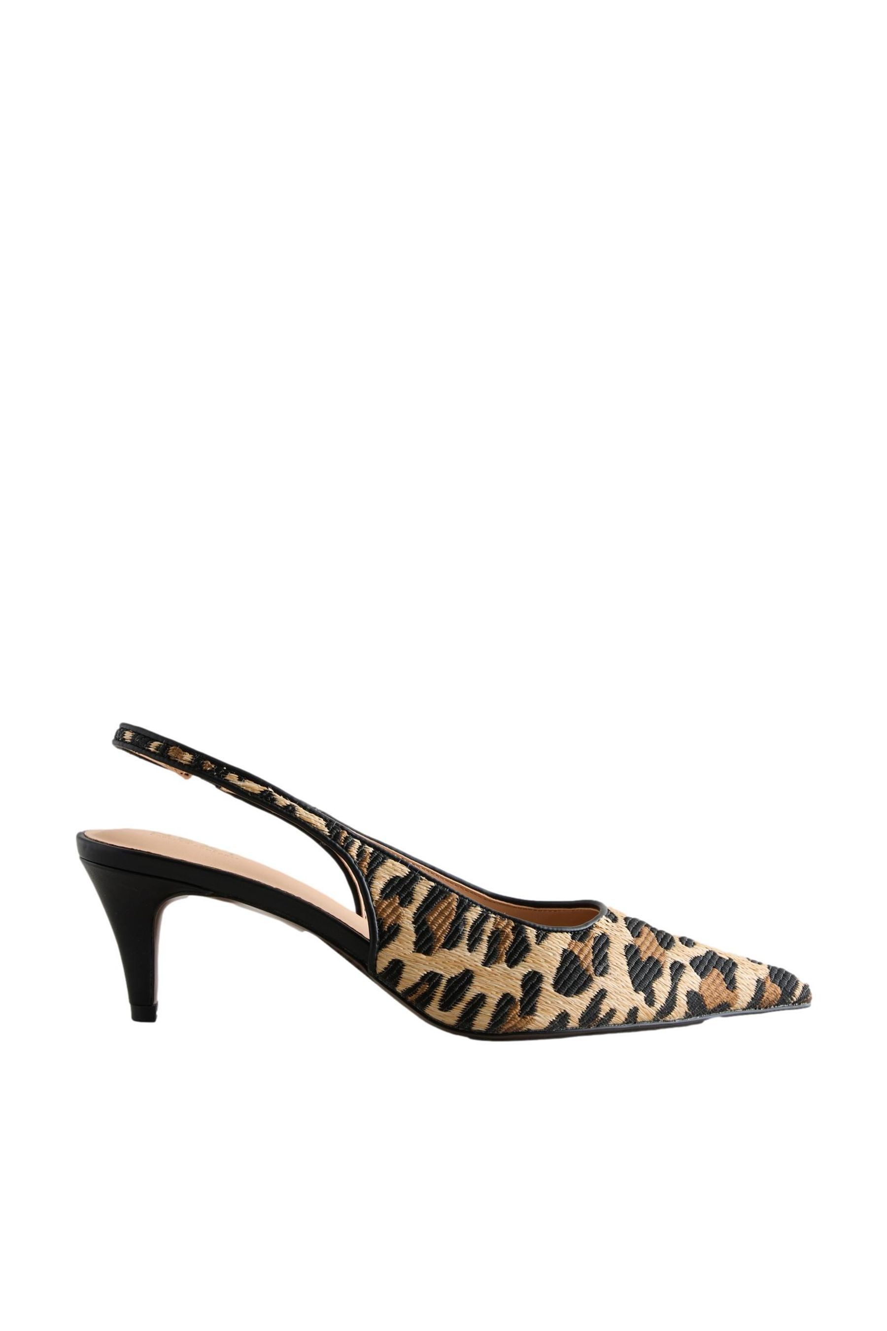 Next Forever Comfort® Raffia-Slingbacks mit Absatz Slingsandale