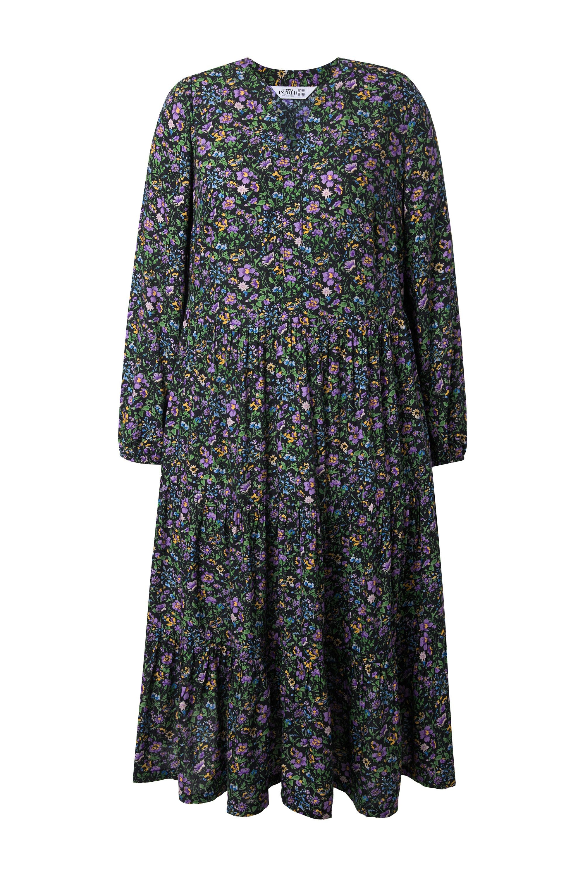 Studio Untold Maxikleid Maxikleid A-Line Flower-Print günstig online kaufen