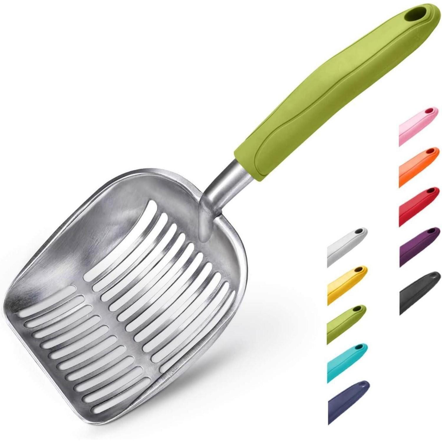 LuxusKollektion Katzenstreu Katzenstreuschaufel Aluminium Tief Grün 35x14cm