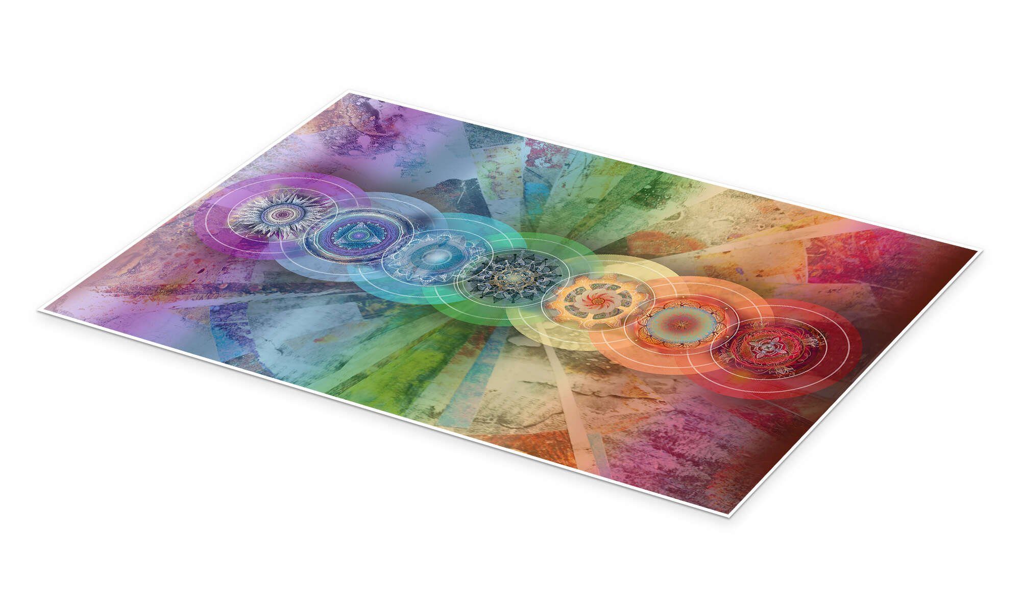 Posterlounge Wandbild Sieben Chakren, Brenda Erickson, erhältlich als Poster, Leinwandbild, Wandsticker oder Acrylglasbild