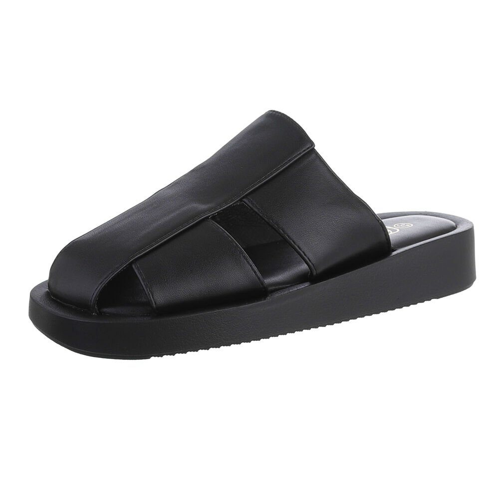 Ital-Design Damen Mules Freizeit Pantolette Flach günstig online kaufen