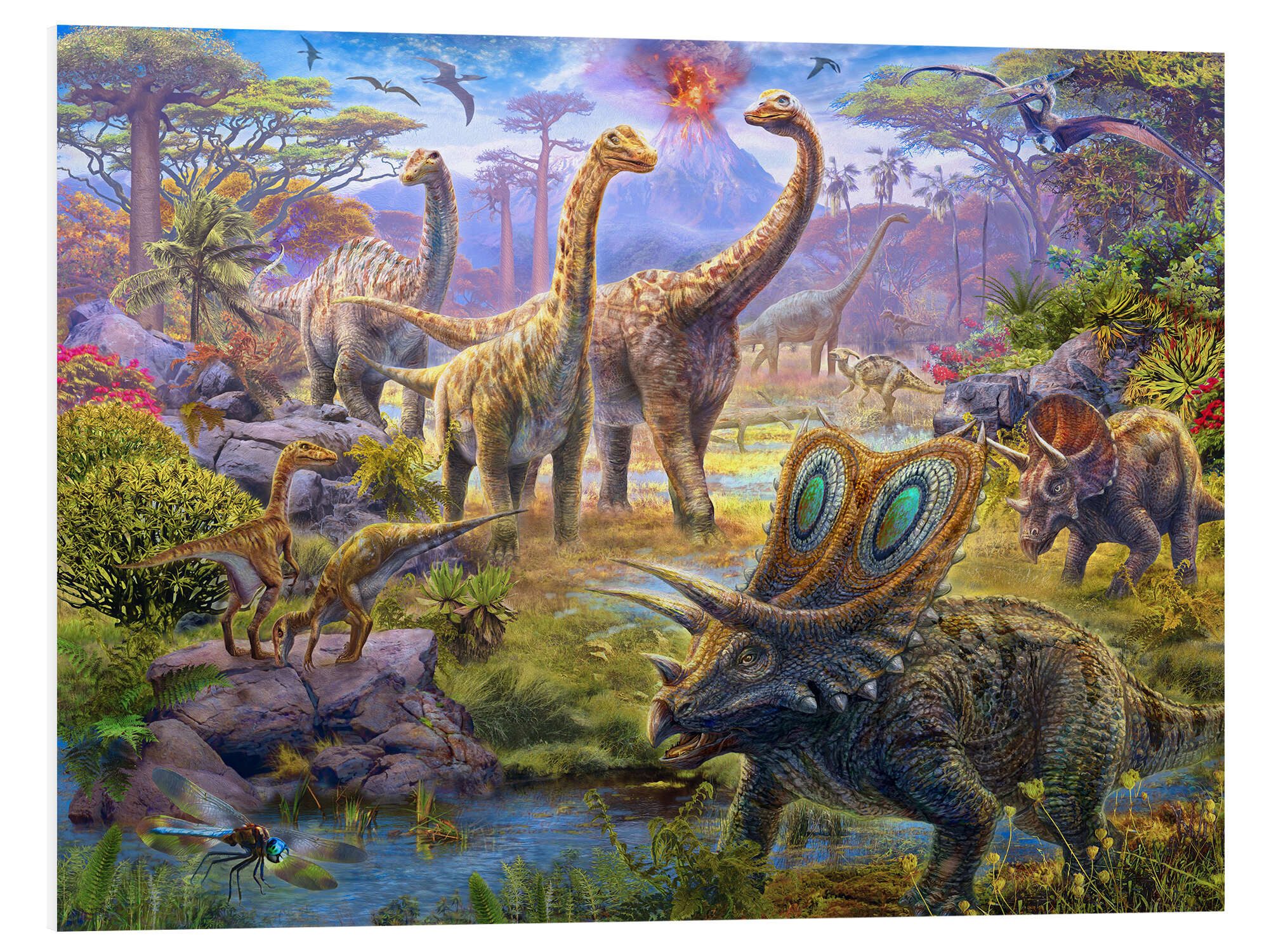 Wandbild Im Leben des Dinosauriers