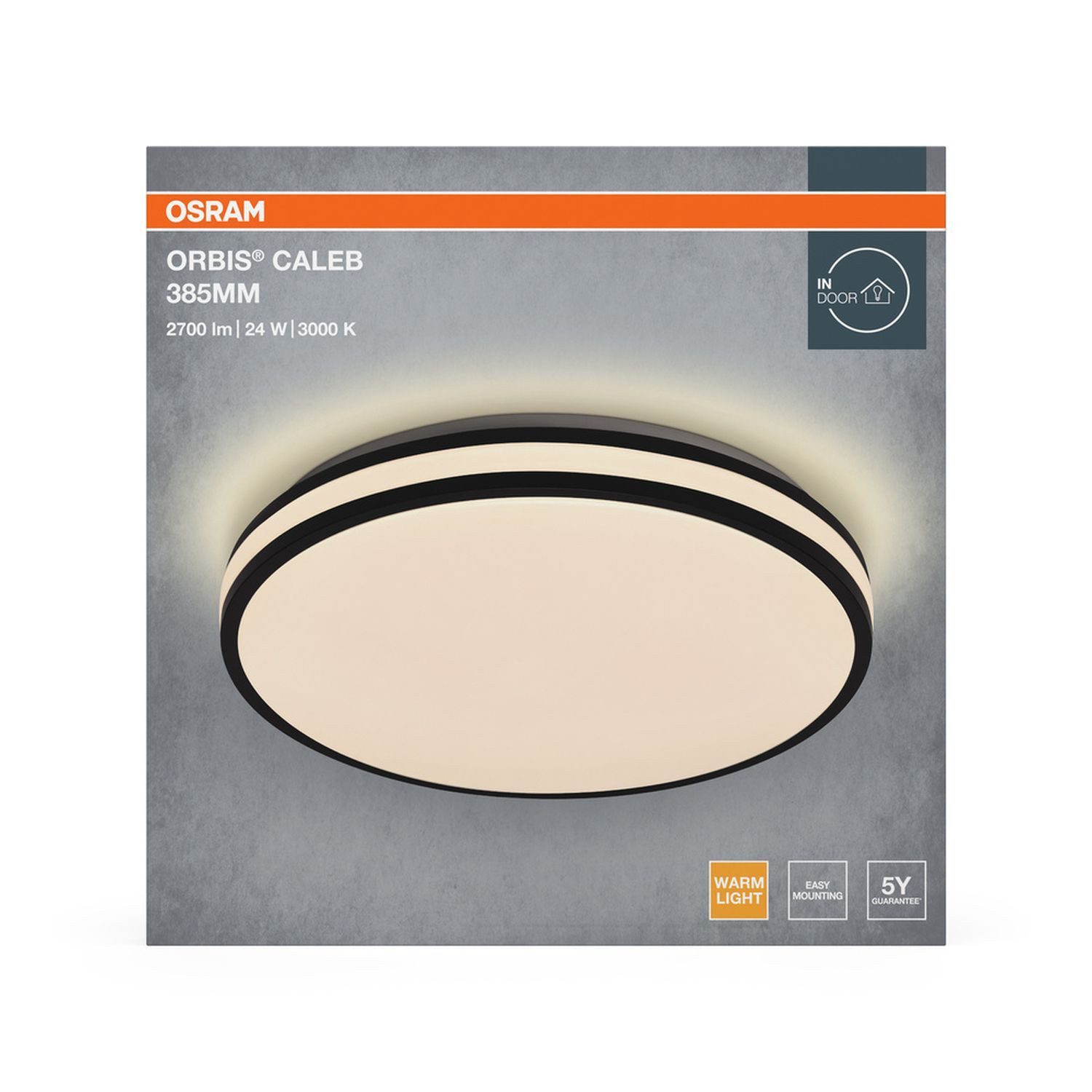 Licht-Erlebnisse Deckenleuchte ZARESIN, LED fest integriert, Warmweiß, LED 3000 K 1450 lm rund Ø 38.5 cm Modern Deckenleuchte