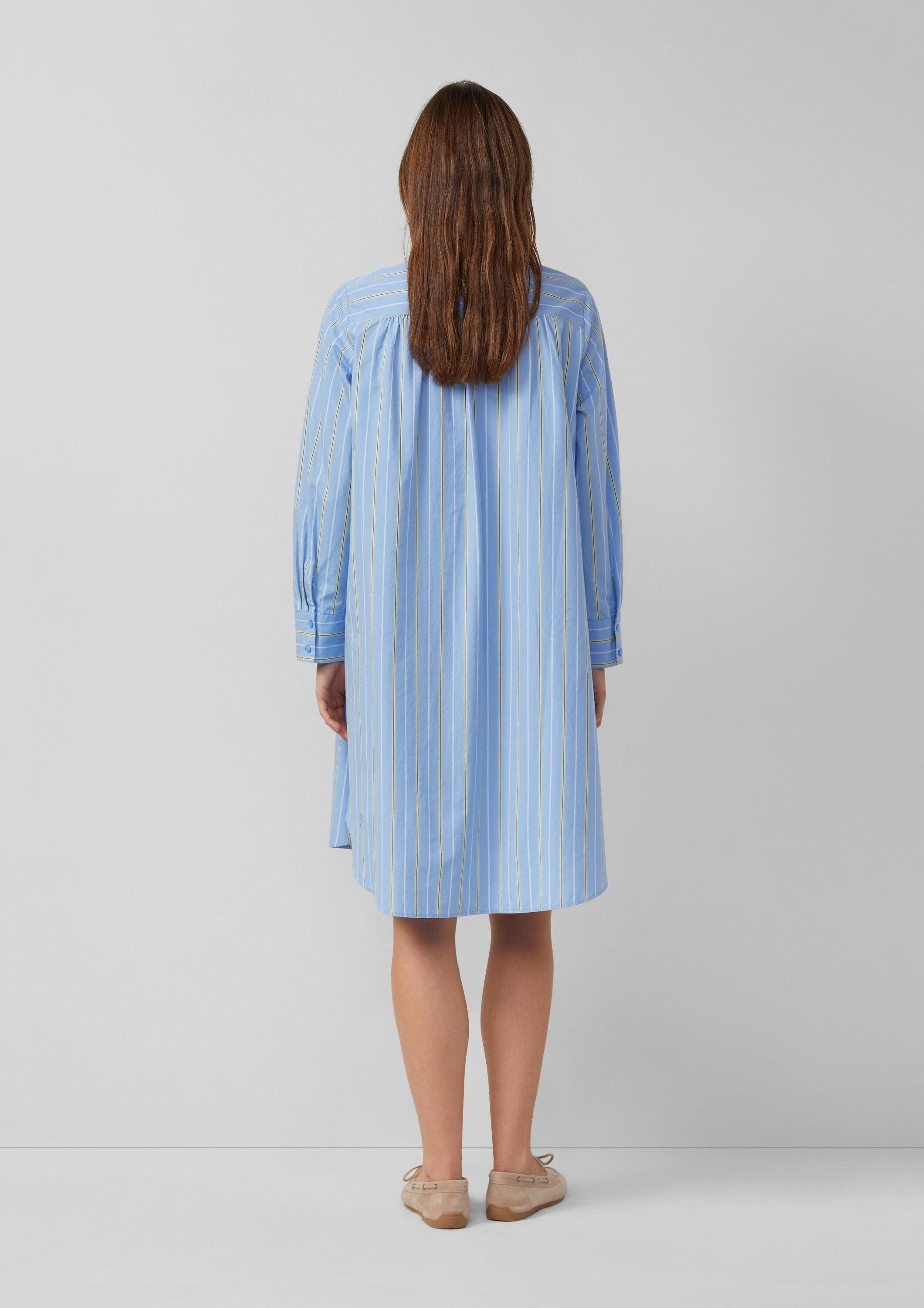 s.Oliver Midikleid Kleid Hemdkleid aus Popeline in A-Linie