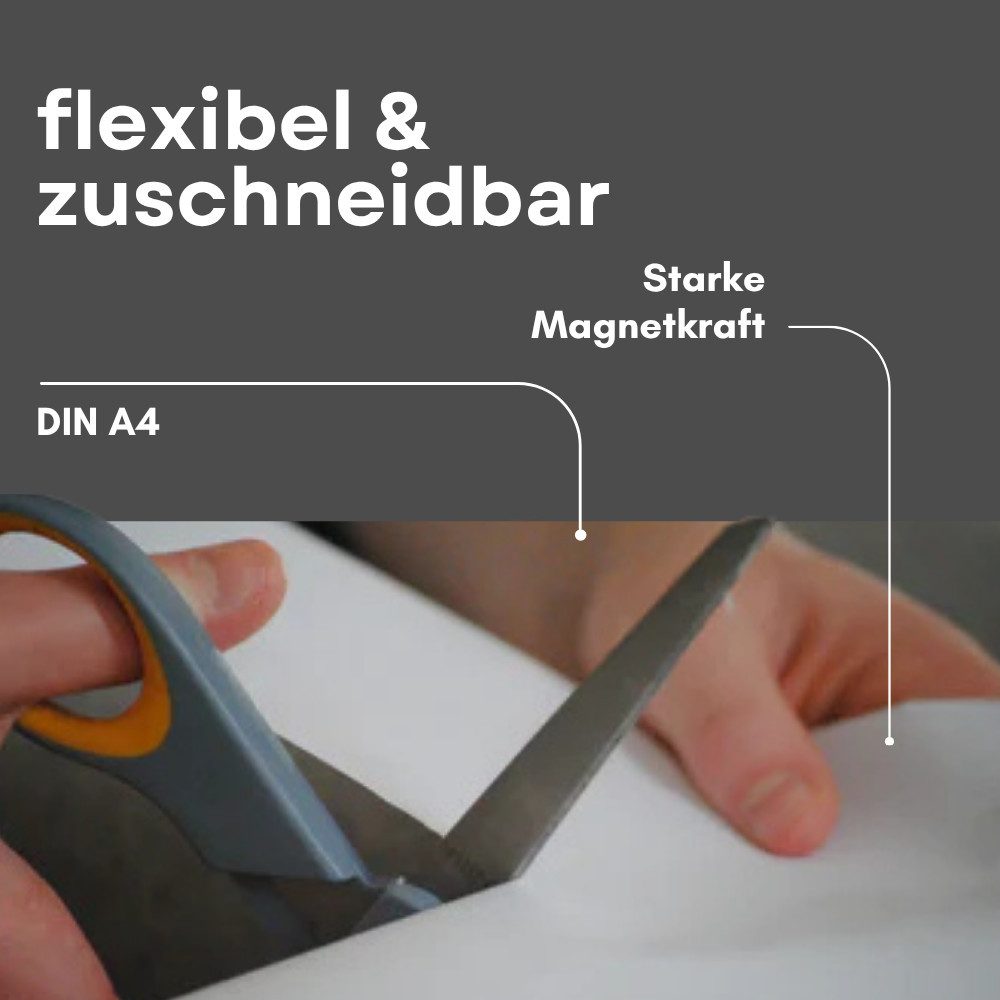 MaajeeKuto Magnet Magnetfolie anisotrop 0,6 mm DIN A4 – flexibel zuschneidbar, rohbraun (1-St)