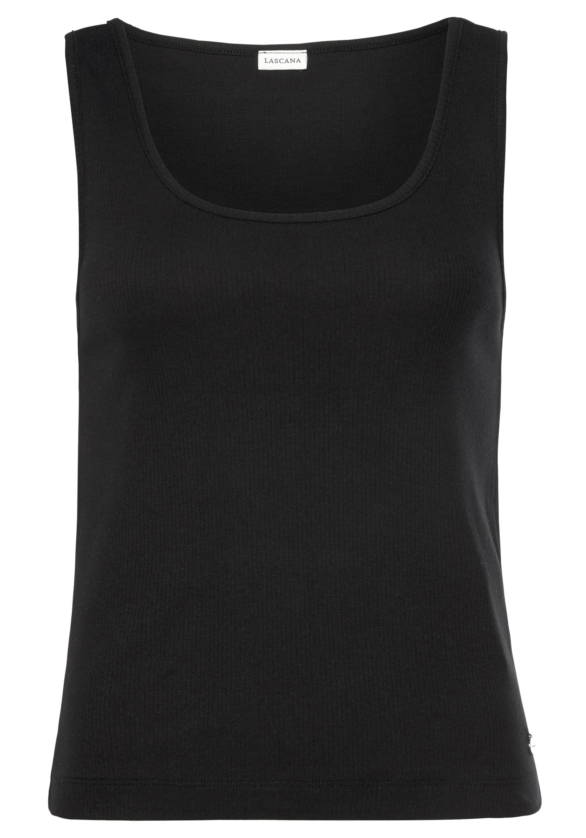 LASCANA Pyjamaoberteil aus Rippstrick. Reduzierter Preis € 14,99. Unverbindliche Preisempfehlung € 16,99