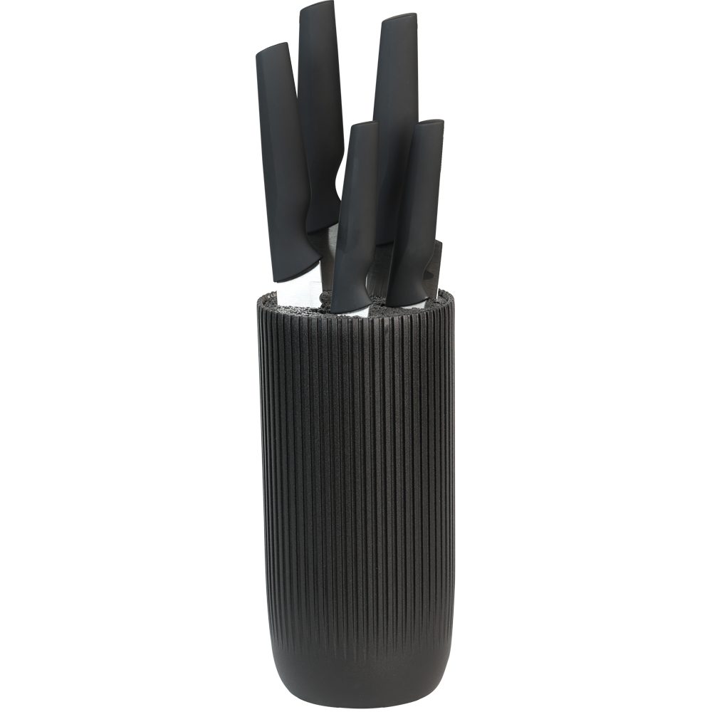 KESPER® Messerblock Messerblock Set, schwarz (6tlg), inkl. 5 Messer