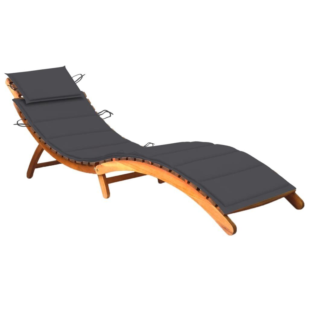 vidaXL Gartenliege »Sonnenliege mit Auflage Akazie Massivholz«, 1 St