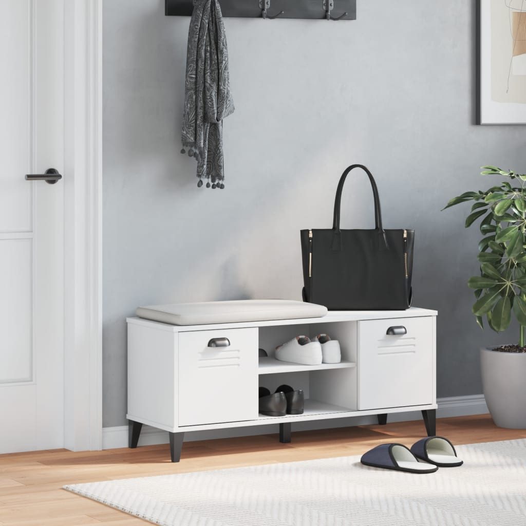 vidaXL Schuhregal Schuhbank VIKEN Weiß 106x35x45 günstig online kaufen