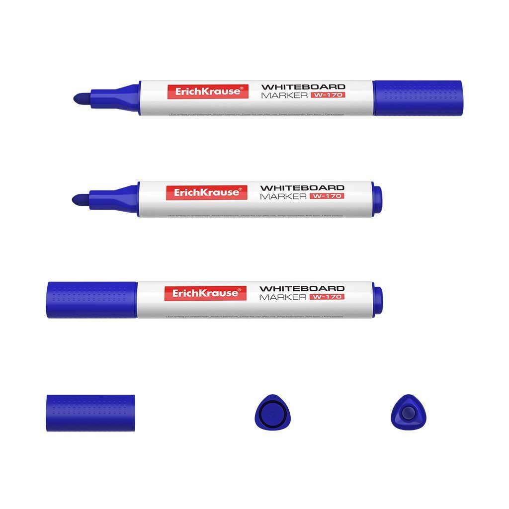 Erich W-170 Marker, 4er Whiteboard Set 2mm Marker Krause Rundspitze Whiteboard