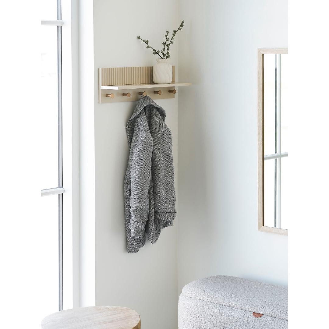 ebuy24 Garderobenhalter Nika Wandgarderobe 5 Haken beige. günstig online kaufen