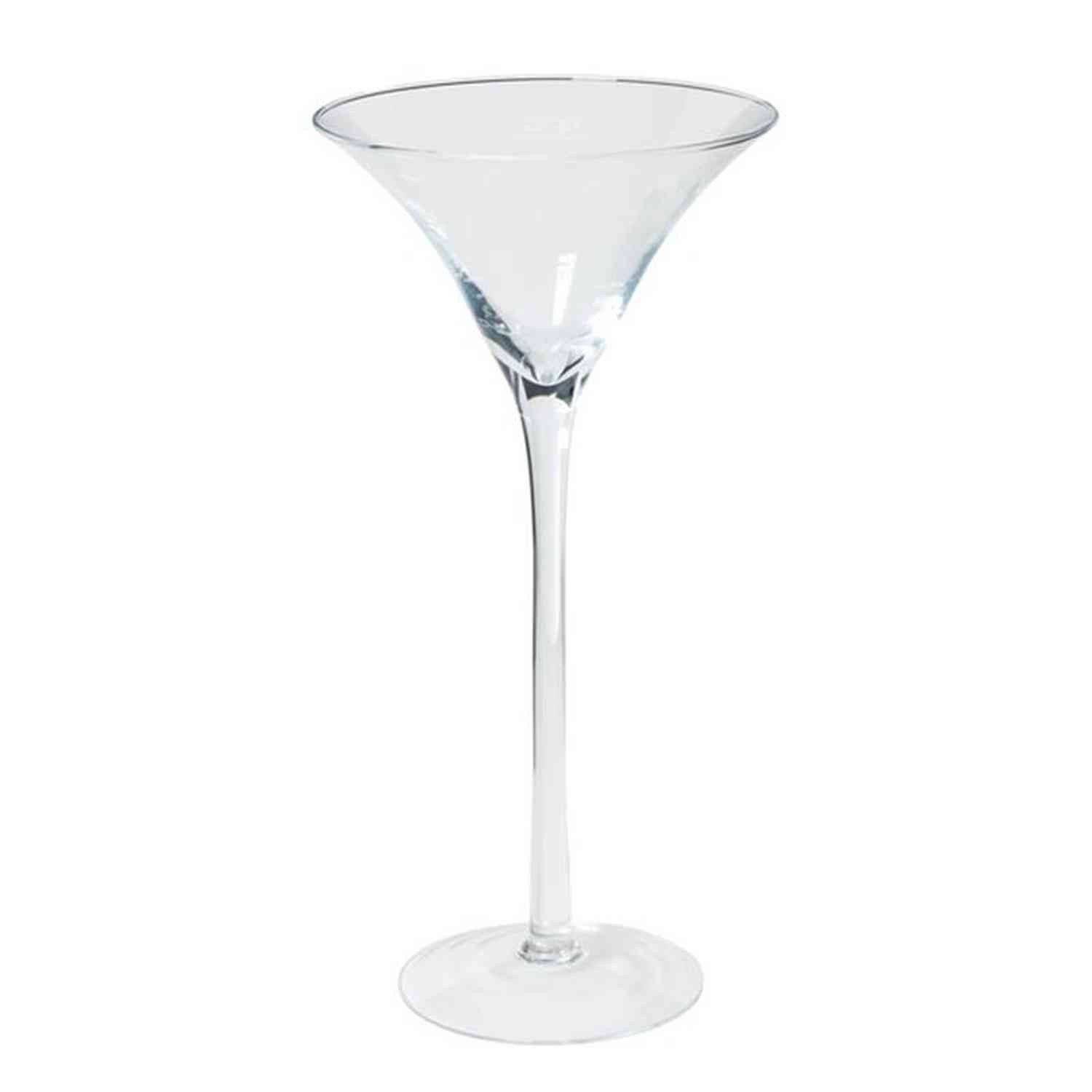 INNA-Glas Cocktailglas Martiniglas Ivana auf Standfuß, Trichter - rund, klar, 50cm, Ø 25,5cm, Glas