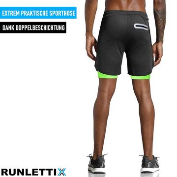 MAVURA Sporthose RUNLETTIX Sport Hose Laufhose Laufshorts Running Fitness Trainingsshorts kurz Herren mit Taschen schnelltrocknend